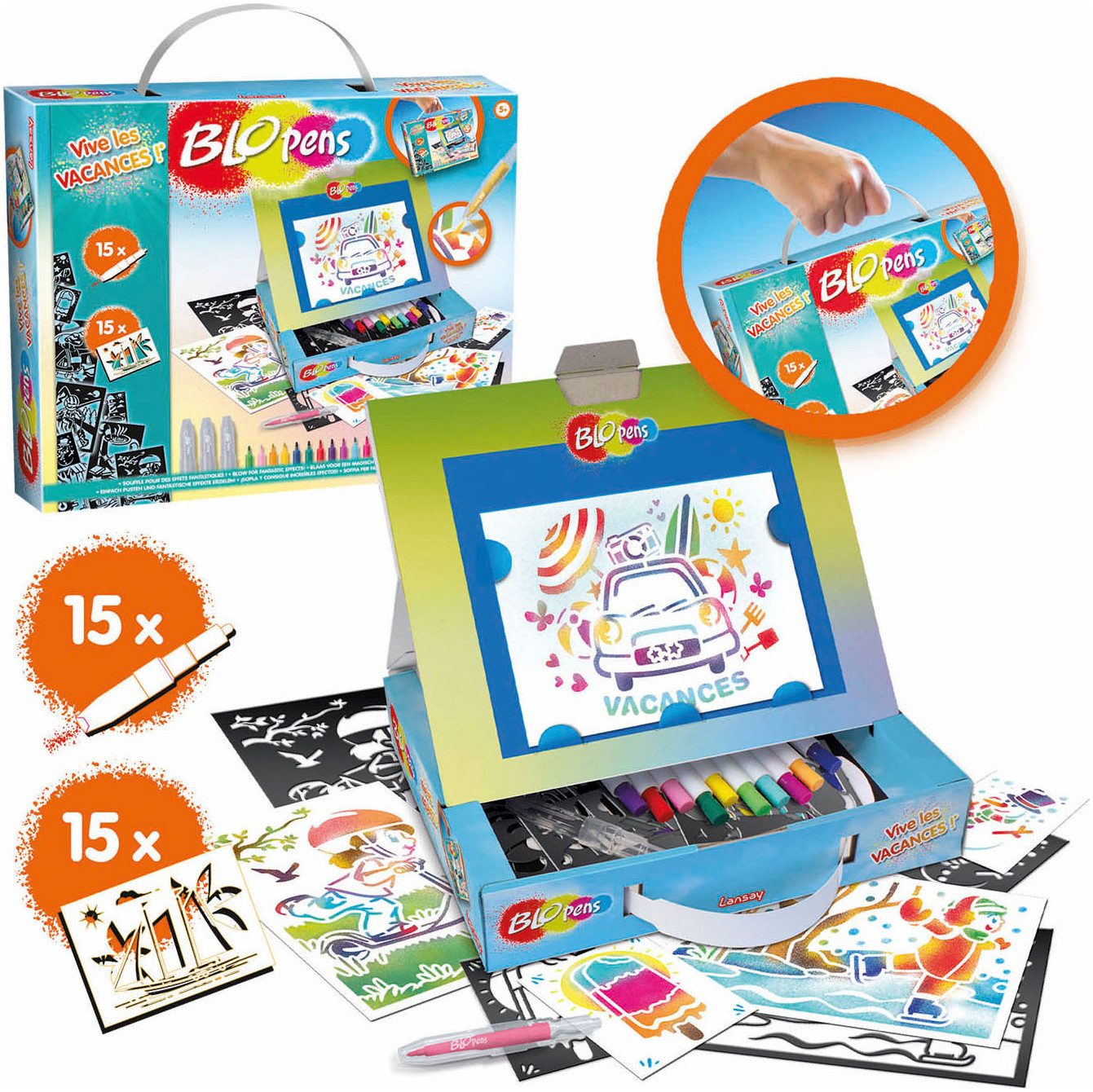 Blopens Kreativset Sprühstifteset Koffer