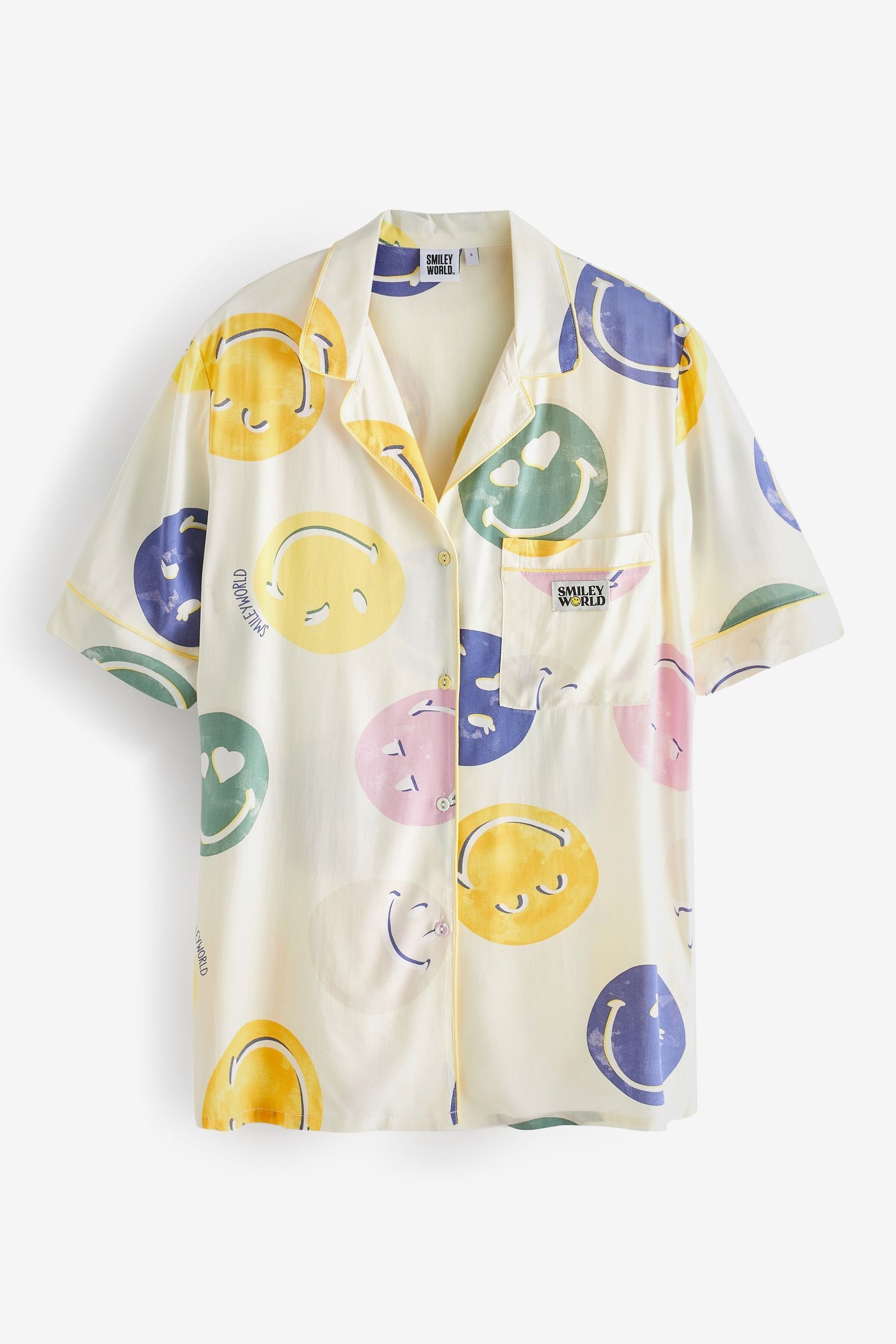 Next Pyjama Smileyworld Schlafanzug (2 mit geknöpfter tlg) Shorts
