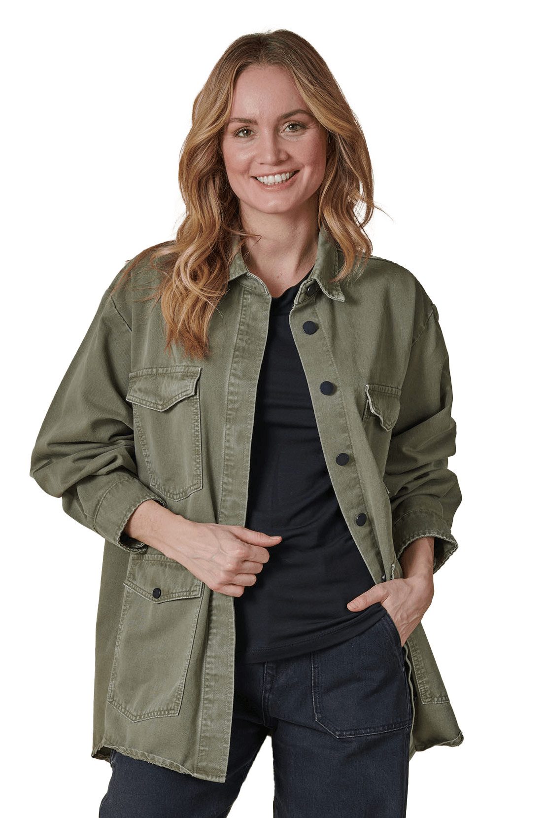 Zhrill Winterjacke Jeansjacke ZHLACKY Grün (0-St) günstig online kaufen
