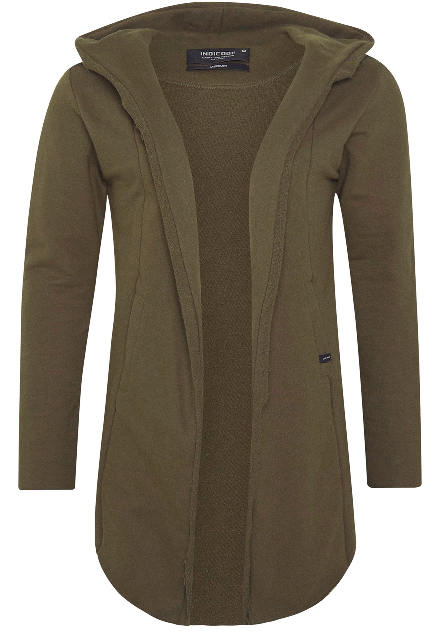 Indicode Kapuzensweatjacke Brekstad Dark Olive