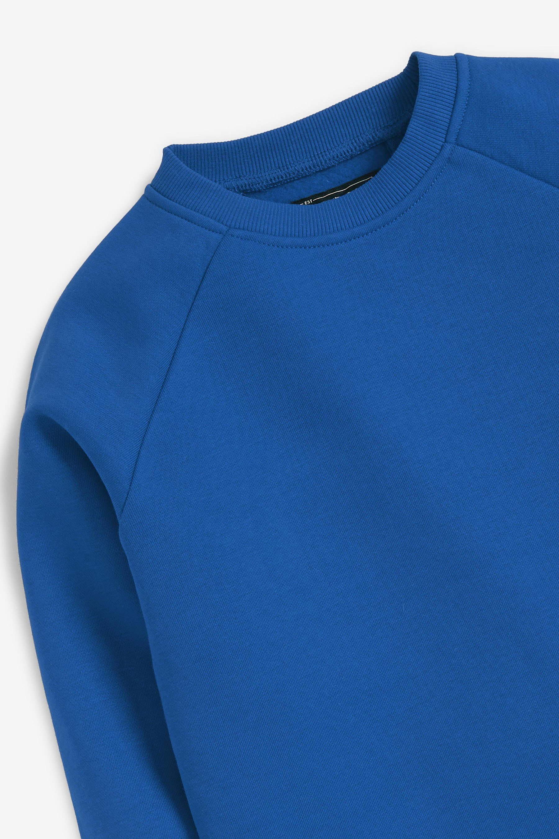Next (2-tlg) Schulpullover mit V-Ausschnitt Blue Sweatshirt 2er-Pack