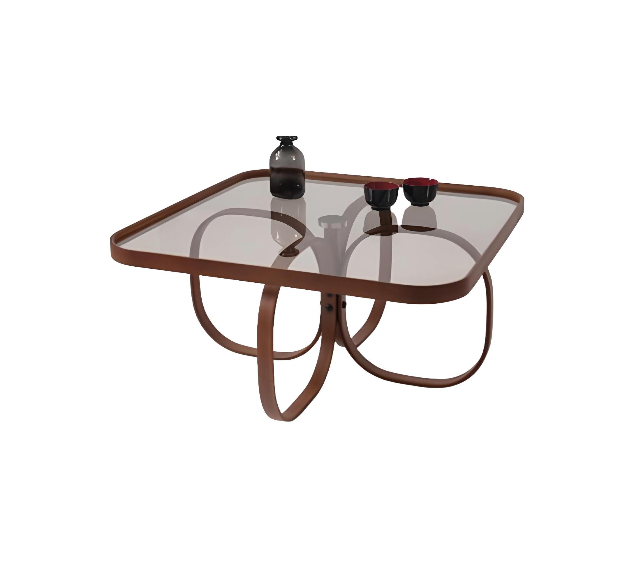 Couchtisch Moderner Glastisch mit Holzdetails für elegantes Wohnen