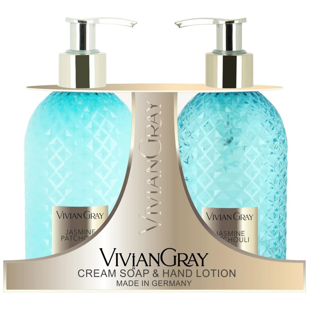 VIVIAN GRAY Hautreinigungs-Set Jasmine & Patchouli Hand Care Cosmetic Kit (Cream Soap & Hand Lotion)