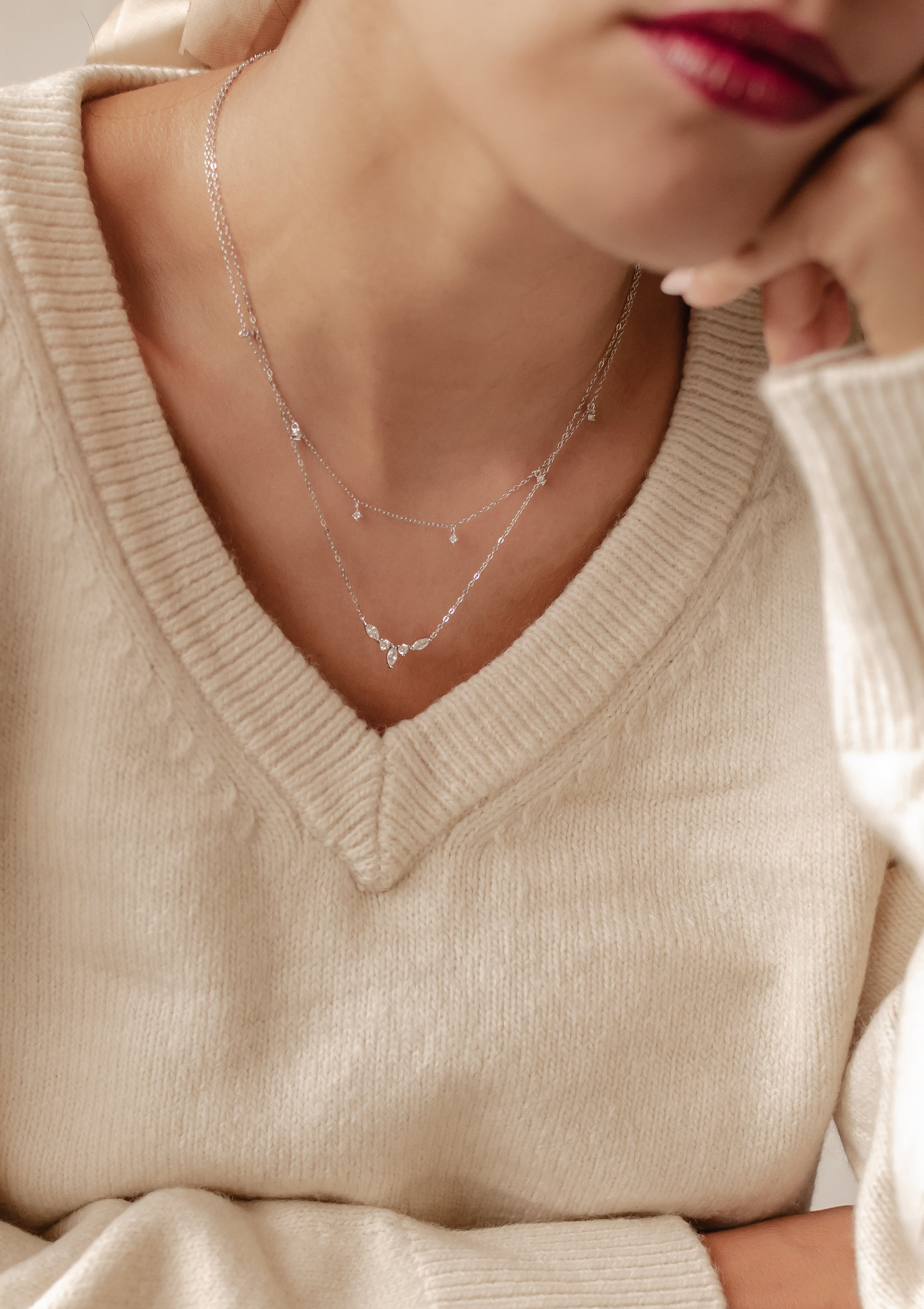 Hey Happiness Charm-Ketten-Set mit Anhänger Edelstein, günstig online kaufen