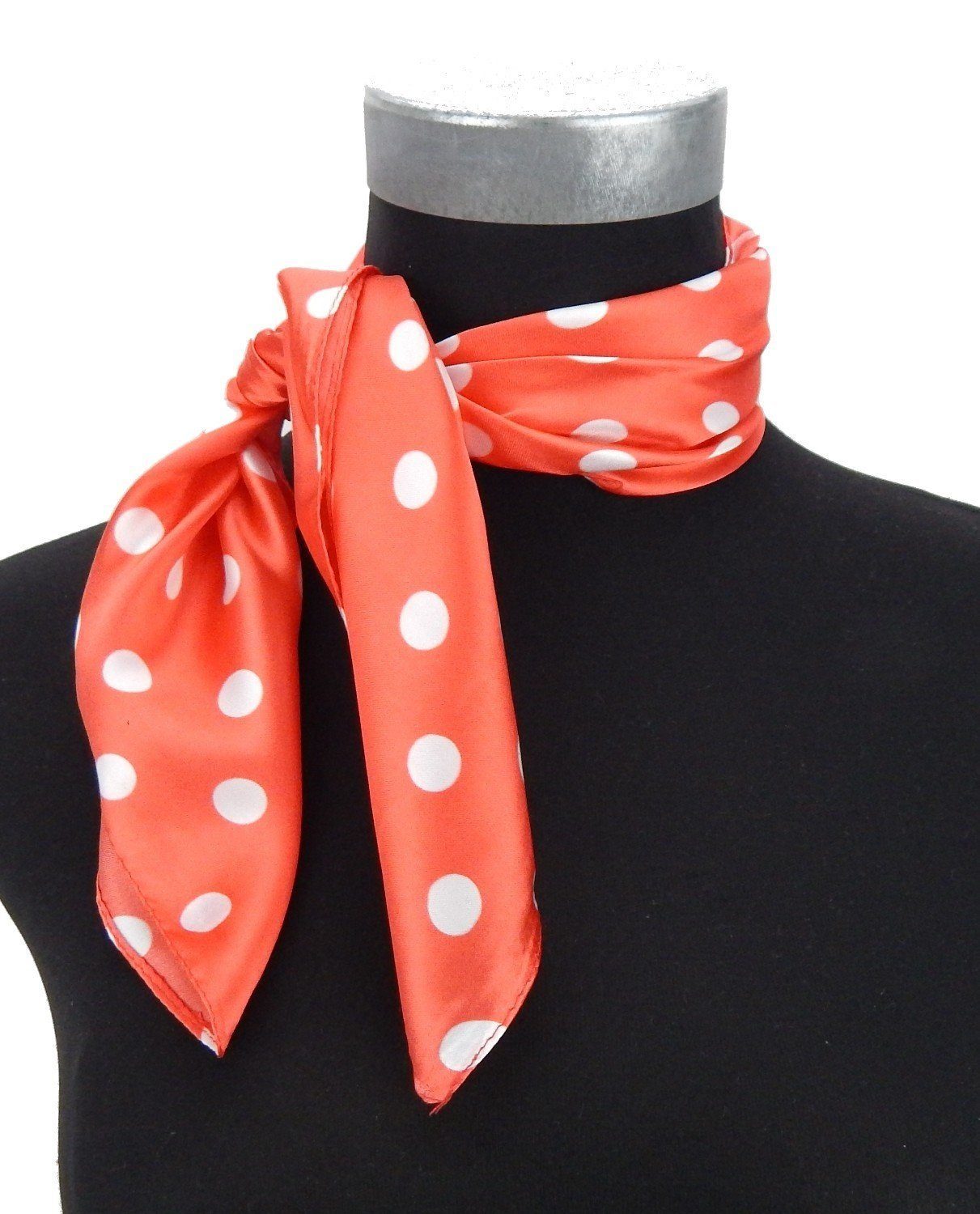 Ella Jonte Halstuch, kleines Tuch Rockabilly rot weiß Punkte 40% Seide Retr günstig online kaufen