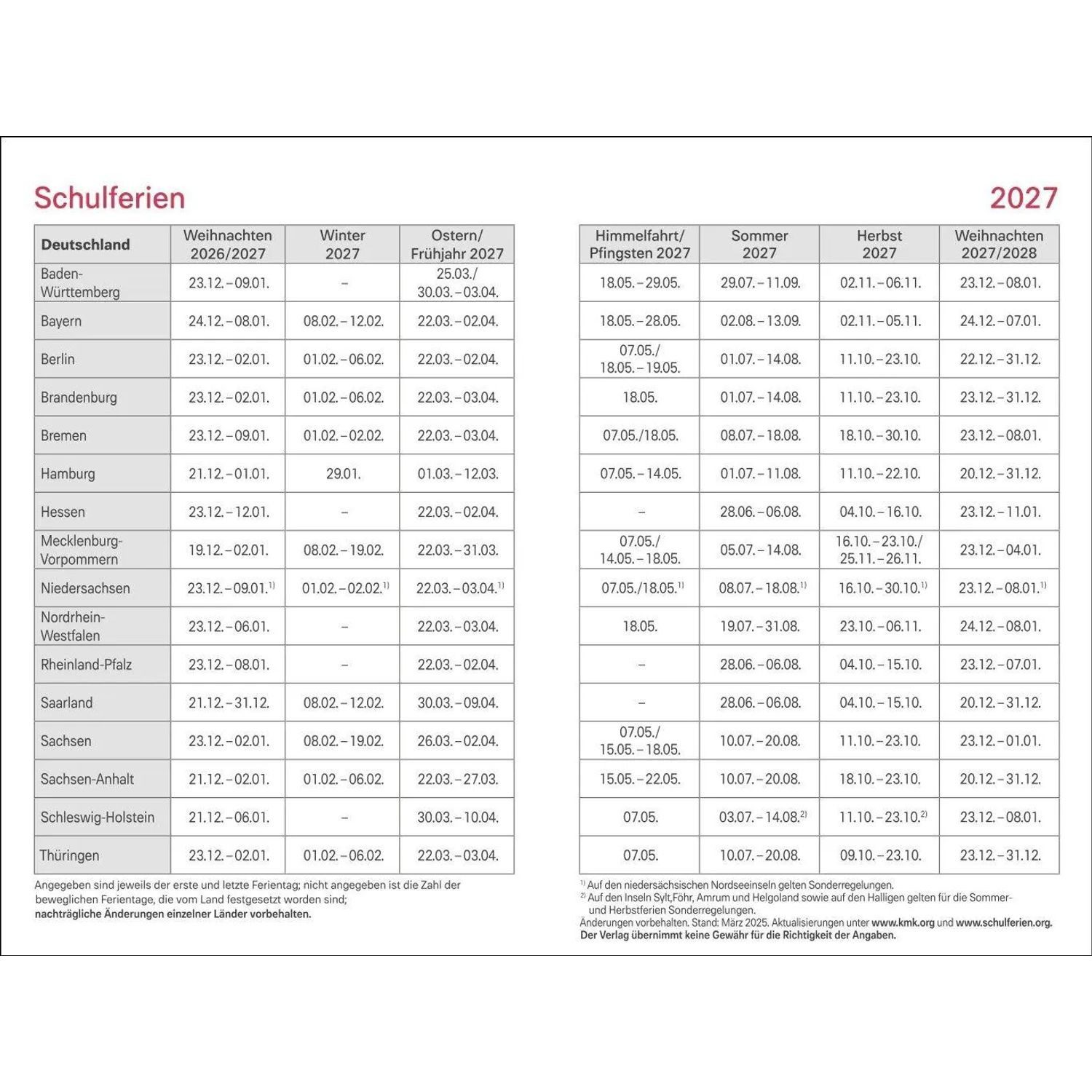 HEYE Taschenkalender Rentner Kalenderbuch A6 2027 – Bild 4 von 5