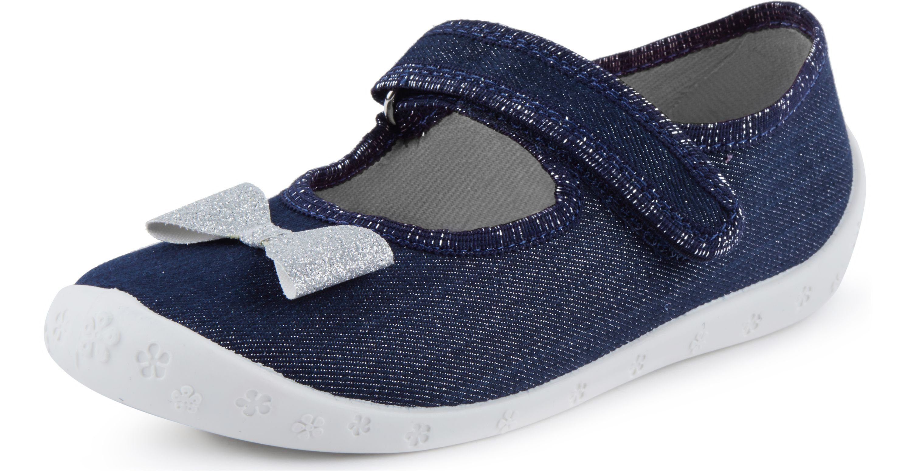 Dunkelblau Weiß Schleifchen