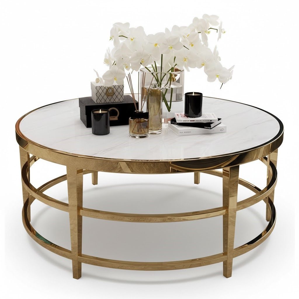 JVmoebel Couchtisch Edelstahl Couchtisch in Hochglanz mit modernem Design (Couchtisch)