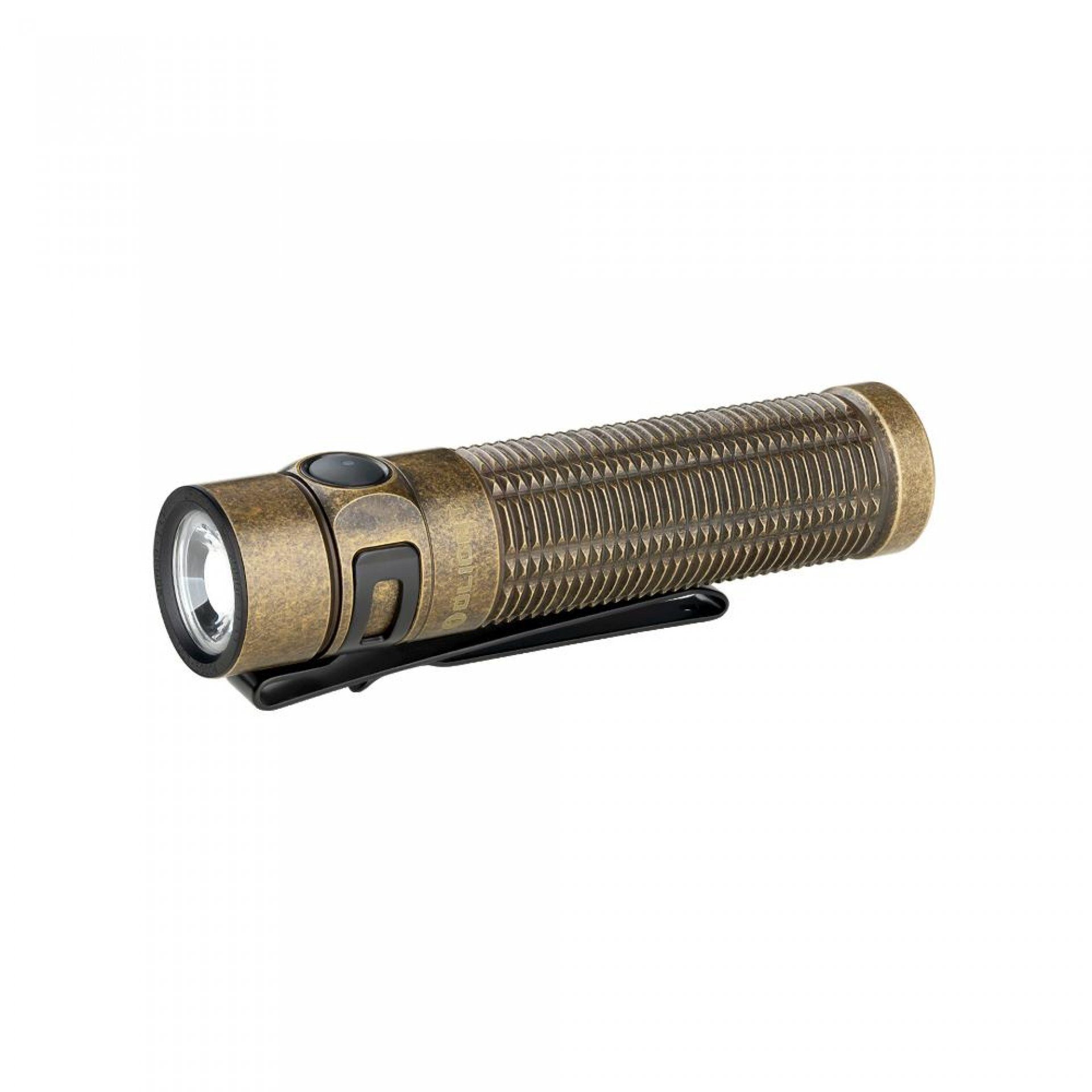 OLIGHT LED Taschenlampe Baton 3 Pro Max Aufladbare EDC Taschenlampe Messing Stonewash