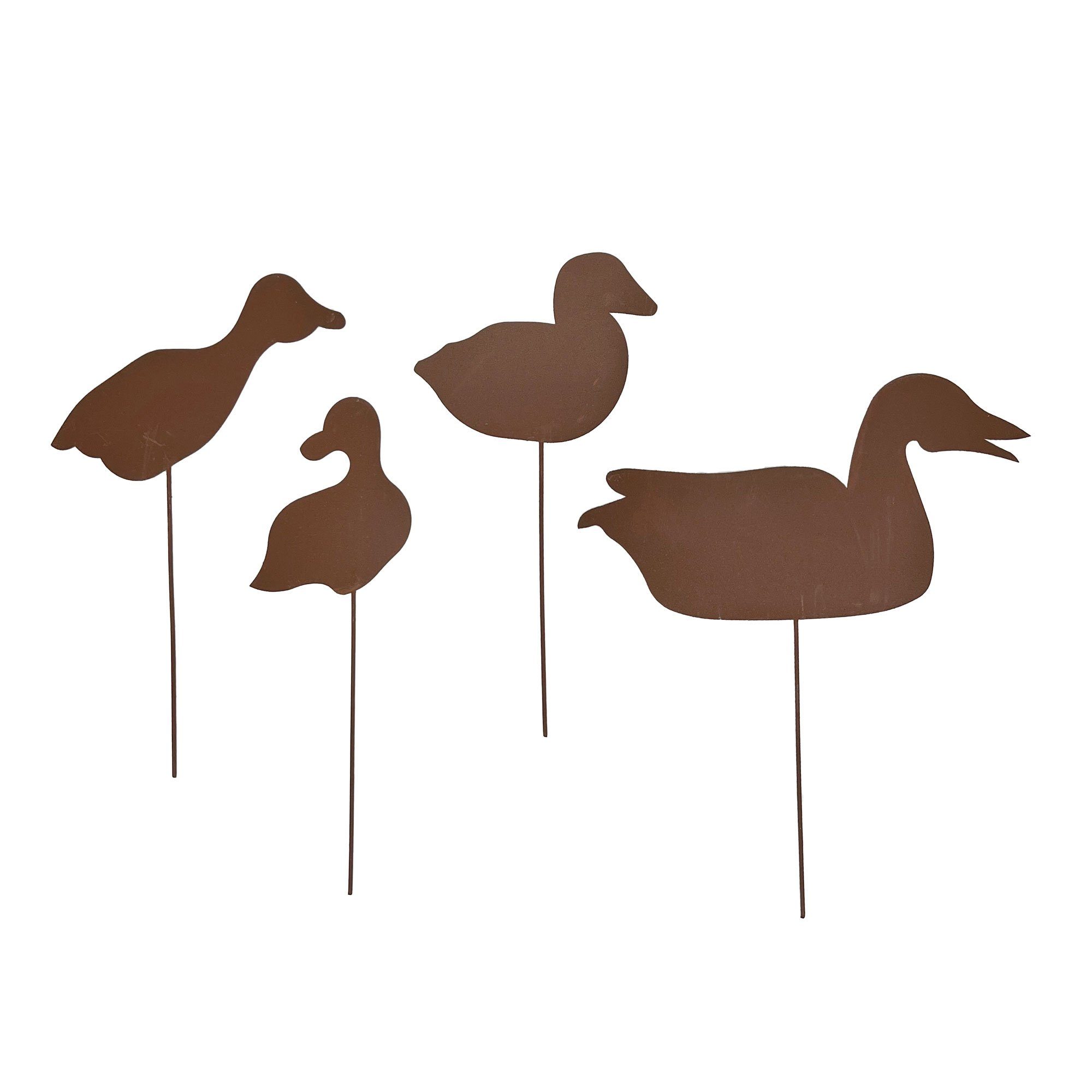 Gartenstecker Stecker Rost Enten