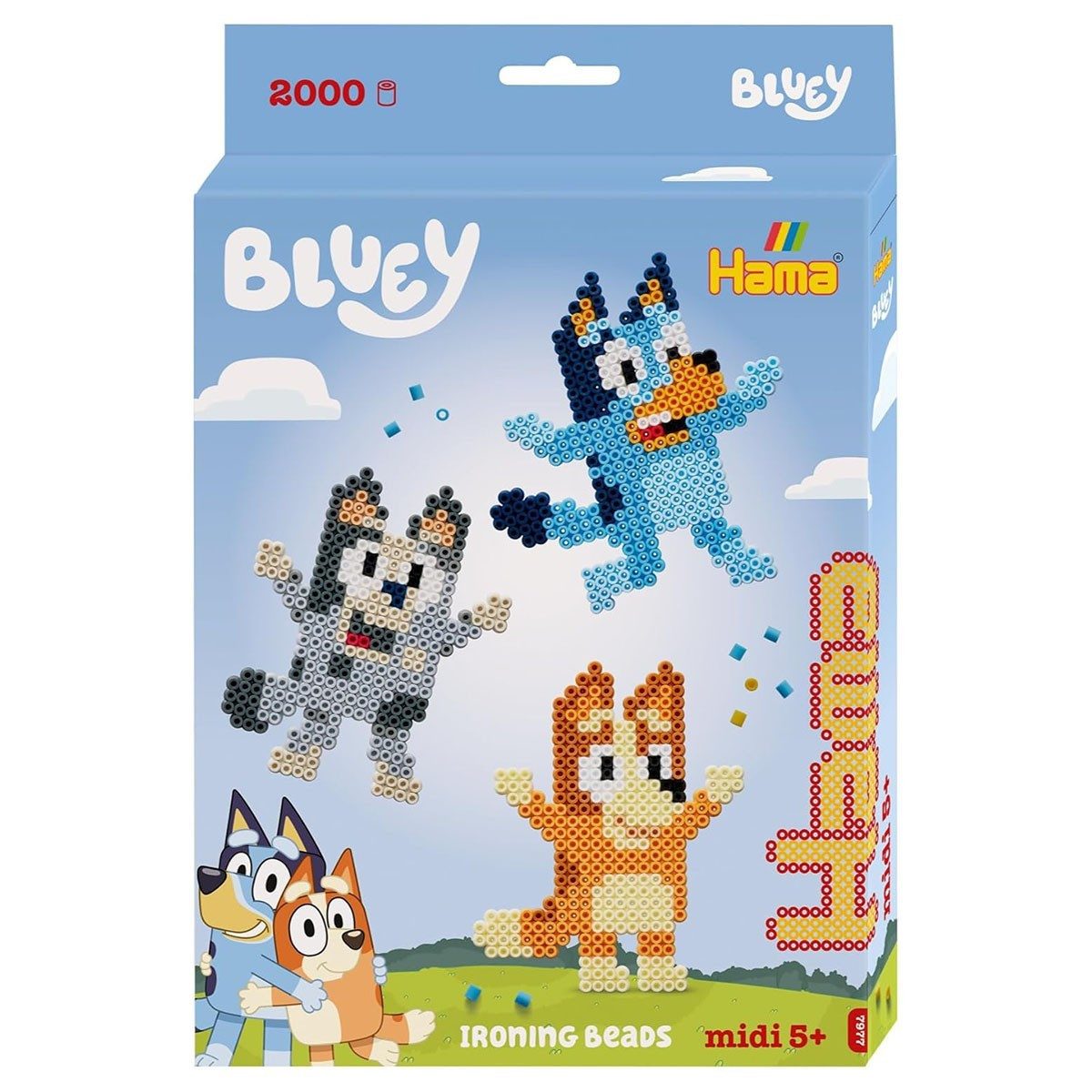 Hama Perlen Bügelperlen Hama Bügelperlen Bluey 2000 Stück Geschenkpackung