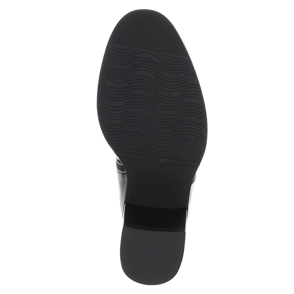 Ital-Design Elegante Damen-Stiefel mit Blockabsatz für Alltag und Freizeit Stiefel (90755931) Blockabsatz Stiefel in Schwarz
