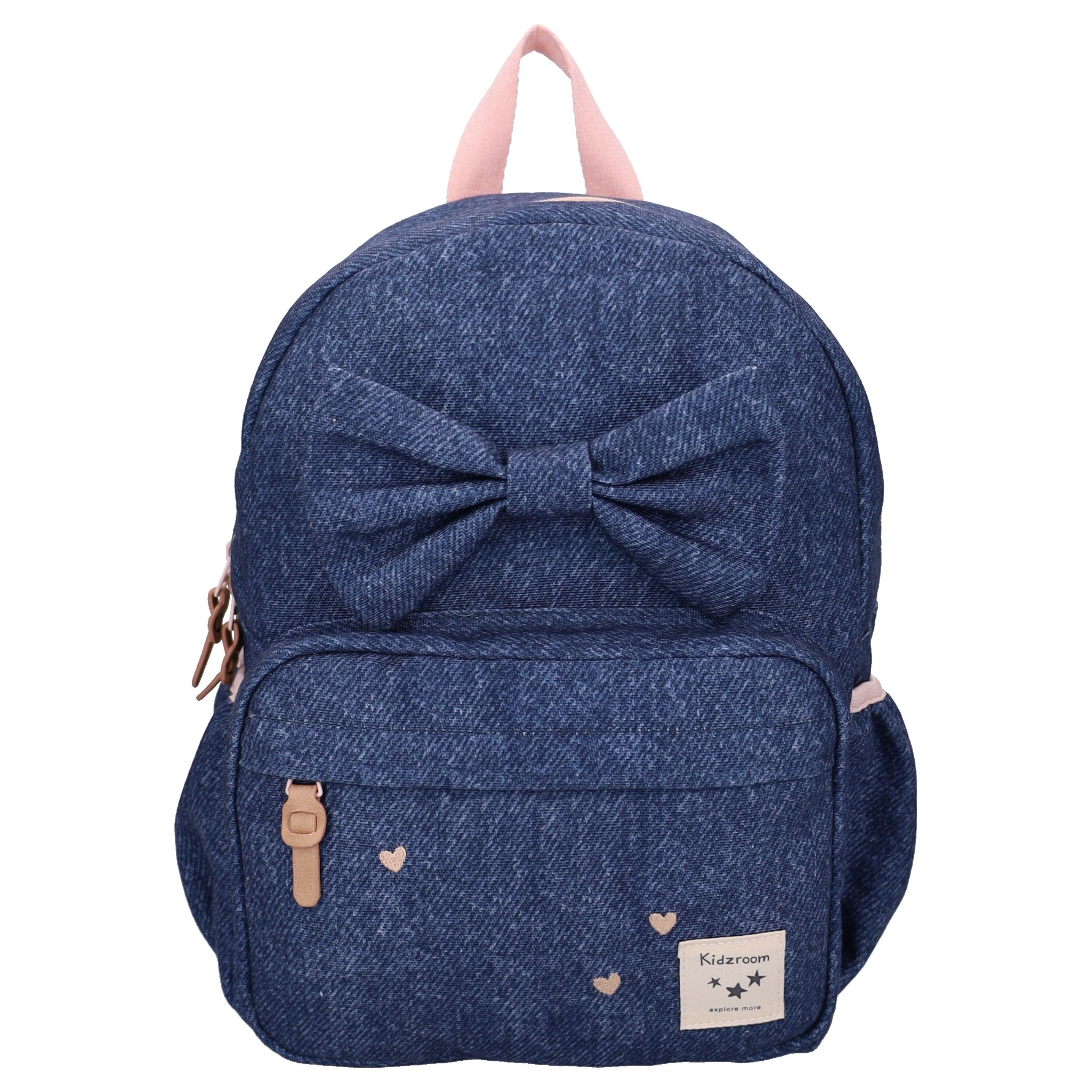 Kidzroom Rucksack Blossom And Bows Kinder Rucksack Denim Optik