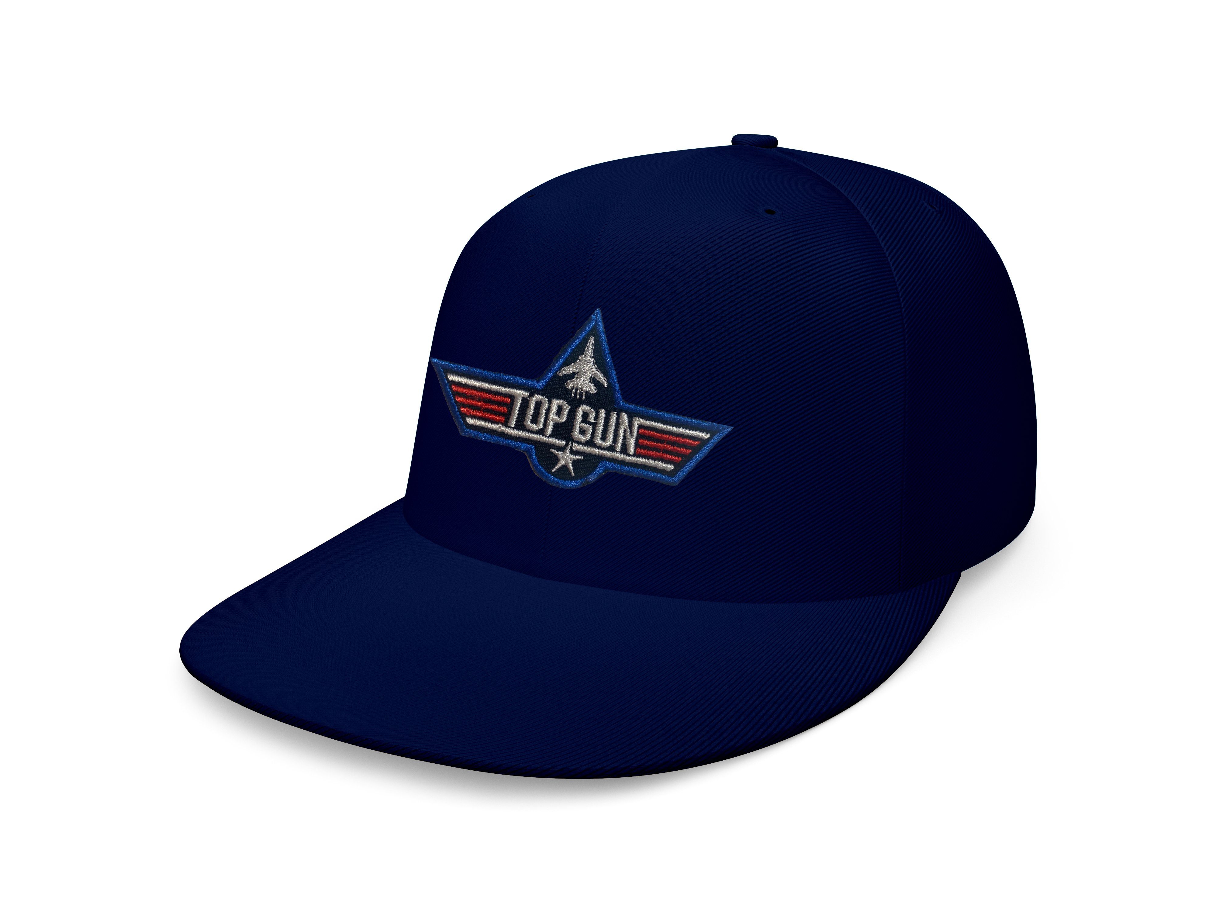 Blondie & Brownie Snapback Cap Unisex Erwachsene Top Gun Patch Stick Maverick Film Kino Air Force USA One Size Navyblau