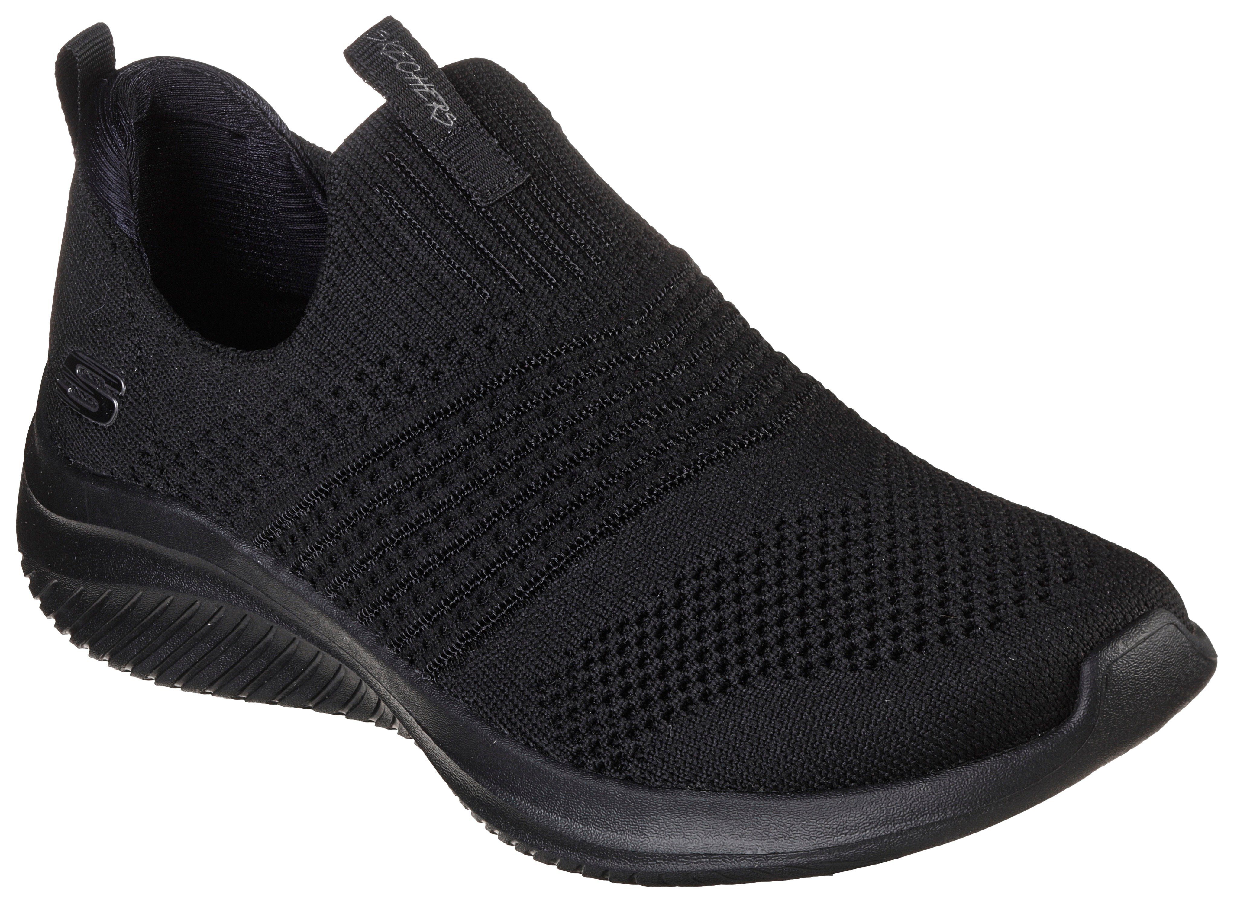 FLEX CHARM Fersenpart gepolstertem Sneaker Slip-On 3.0 CLASSY ULTRA Skechers schwarz mit