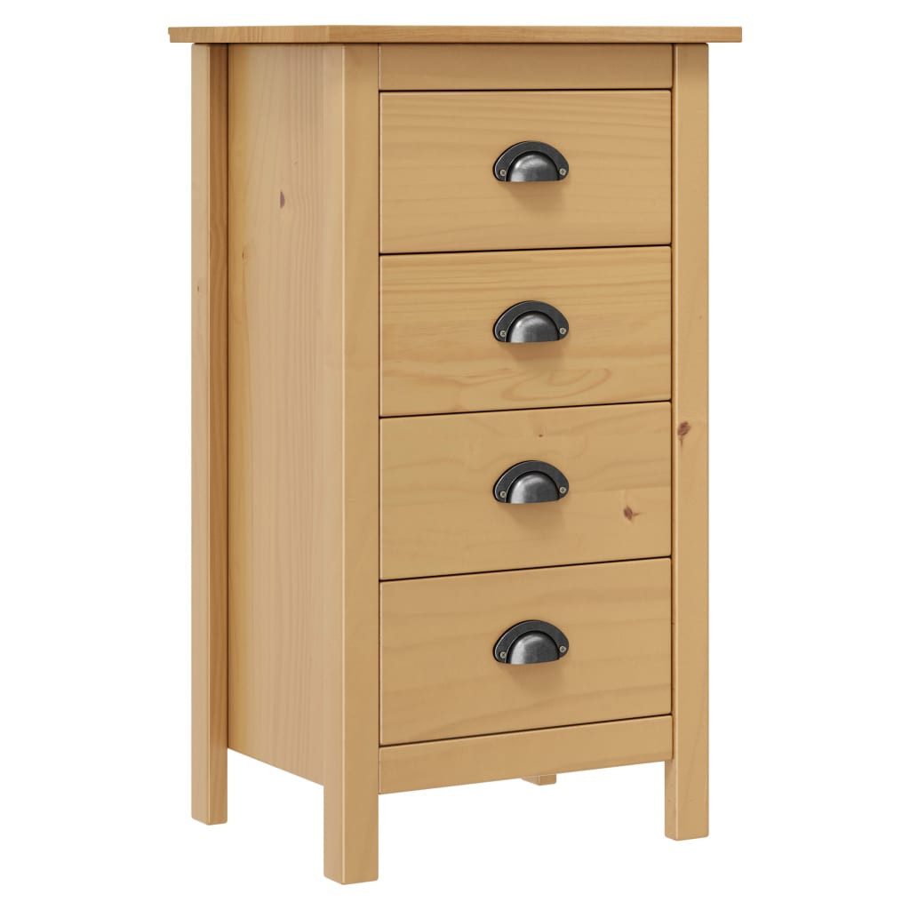 vidaXL Sideboard Sideboard Hill 46x35x80 cm Massivholz Kiefer (1 St)