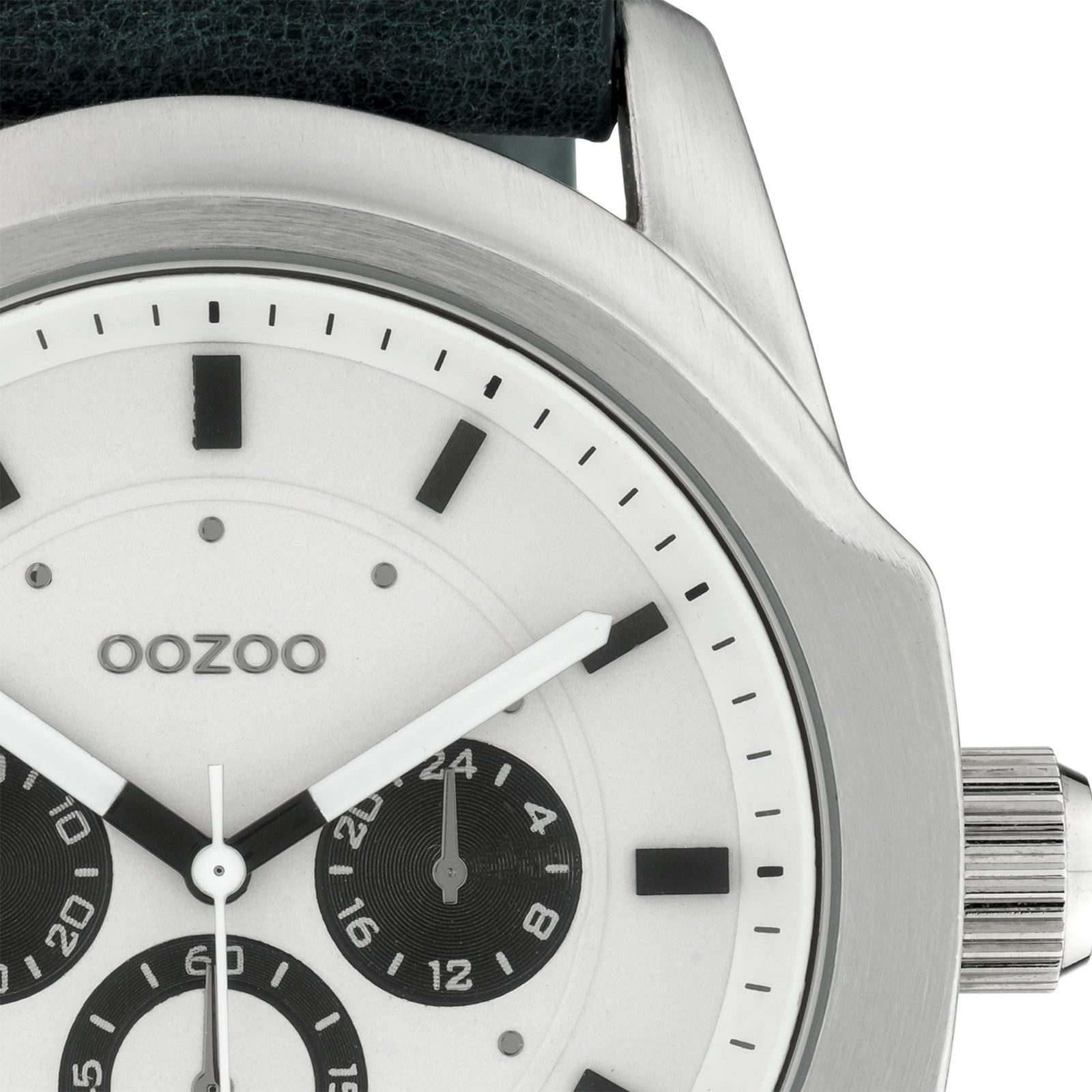 OOZOO Quarzuhr Oozoo Damen Armbanduhr Timepieces Analog, (Analoguhr), Damenuhr rund, extra groß (ca. 48mm) Lederarmband schwarz