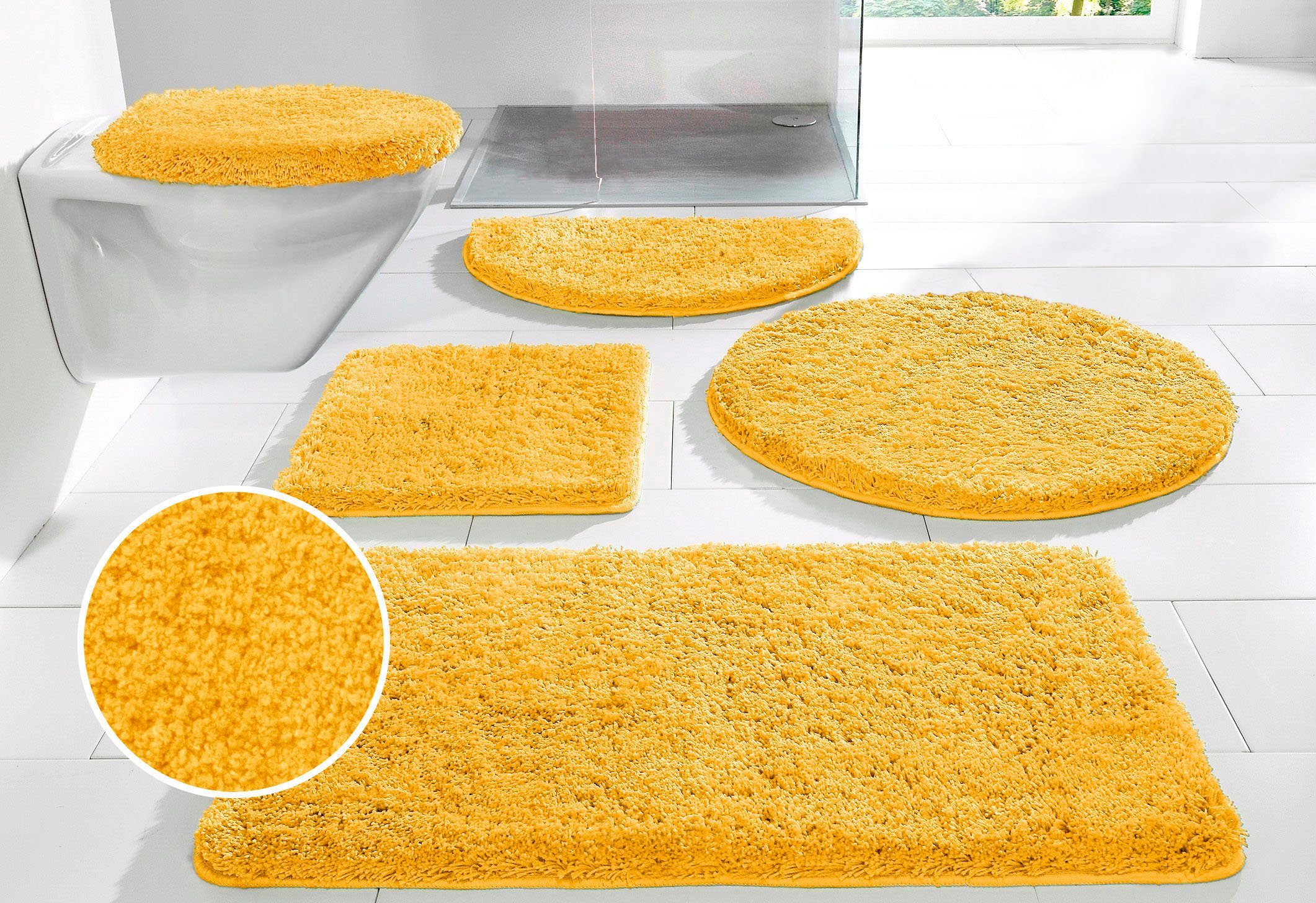 my home Badematte Sanremo, Badvorleger, Badezimmer Teppich, sehr weich, Höh günstig online kaufen