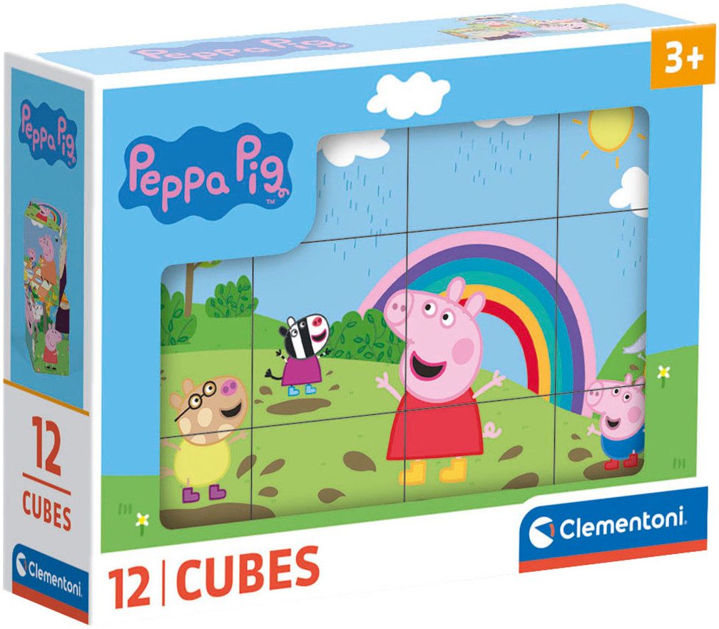 Clementoni® Würfelpuzzle Peppa Pig, 12 Puzzleteile, Made in Europe günstig online kaufen