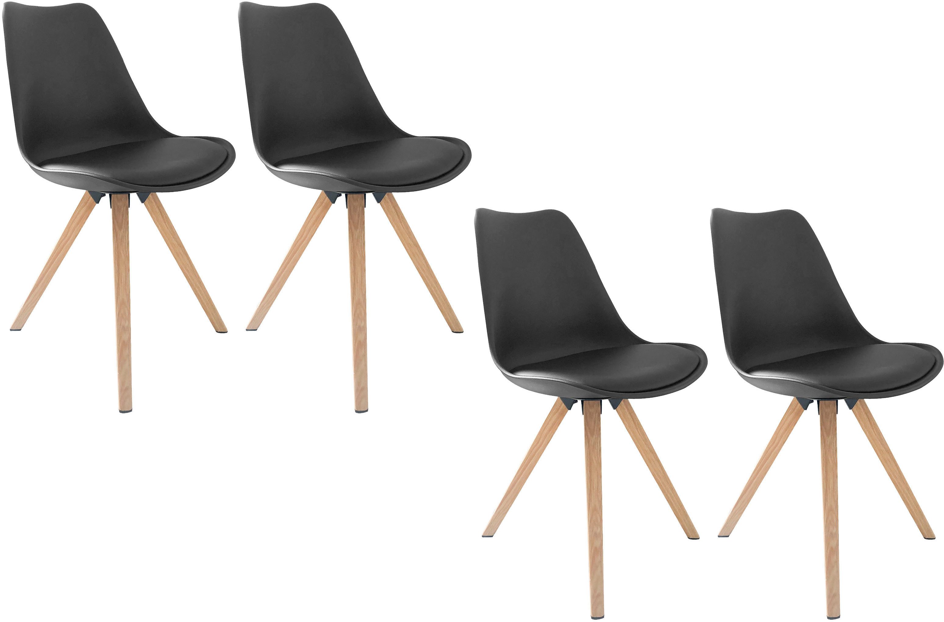 byLIVING Essgruppe Kira, (Set, 5-tlg), modernes Set mit 4 Stühlen in mehreren Farben und Größen erhältlich