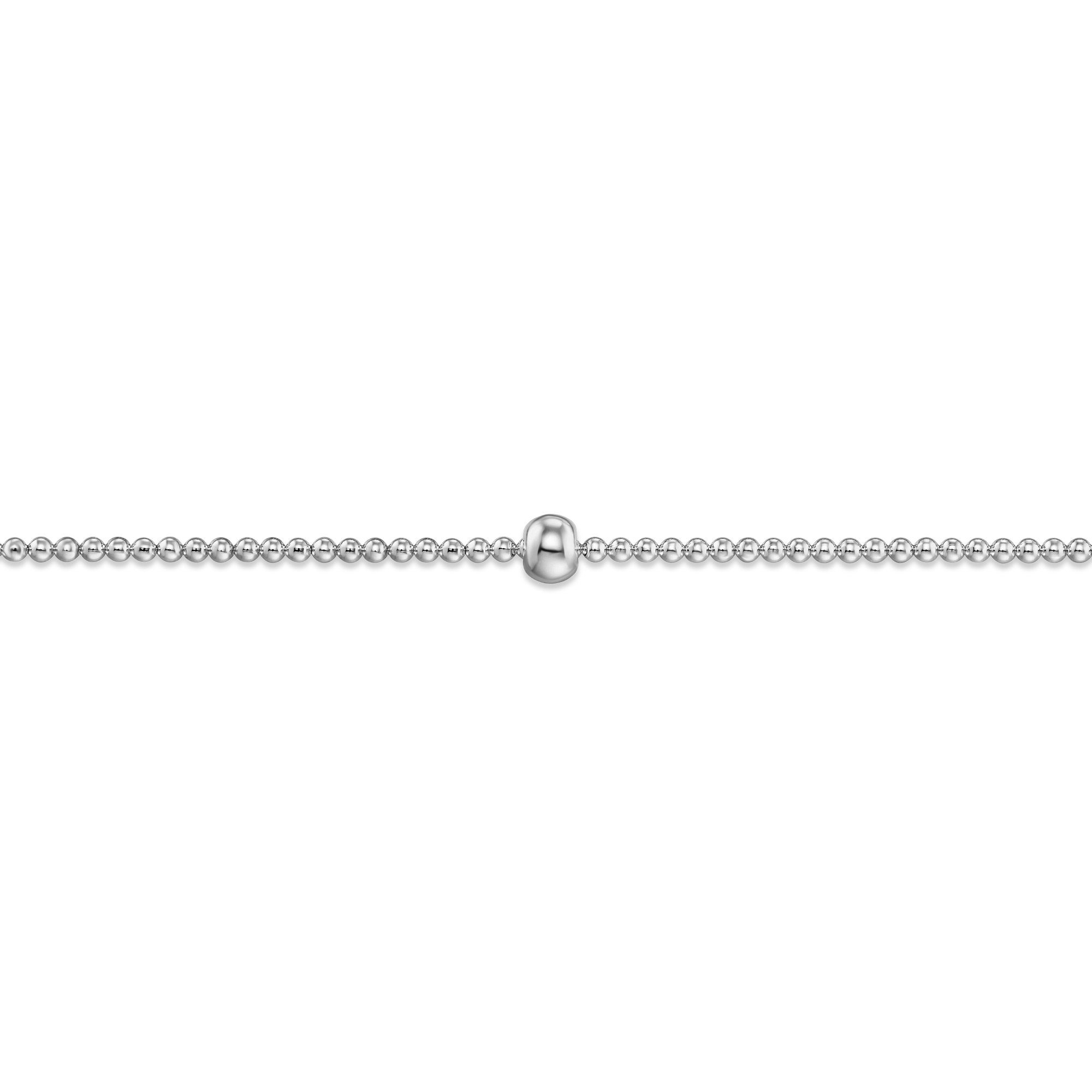 Ø Ø, 54 mm aus Gummiband Kugelkette, Armband Silberarmband Schmuck Silber 925 Damen Silber mit ONE - ELEMENT Durchmesser: 54,0