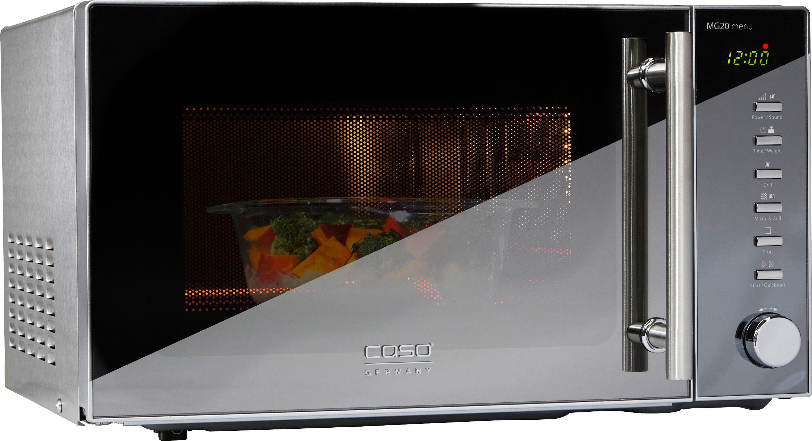 Caso Mikrowelle MG 20, Grill, 20 l, silberfarben