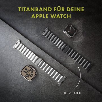 LAiMER Uhrenarmband LAIMER Apple Watch Armband UB1101 Titan POLAR silberfarben Applewatch