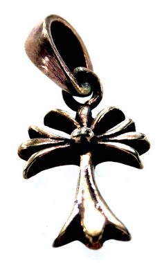 Kiss of Leather Kettenanhänger Kreuz Cross Bronze Anhänger verspieltes Design Mittelalter