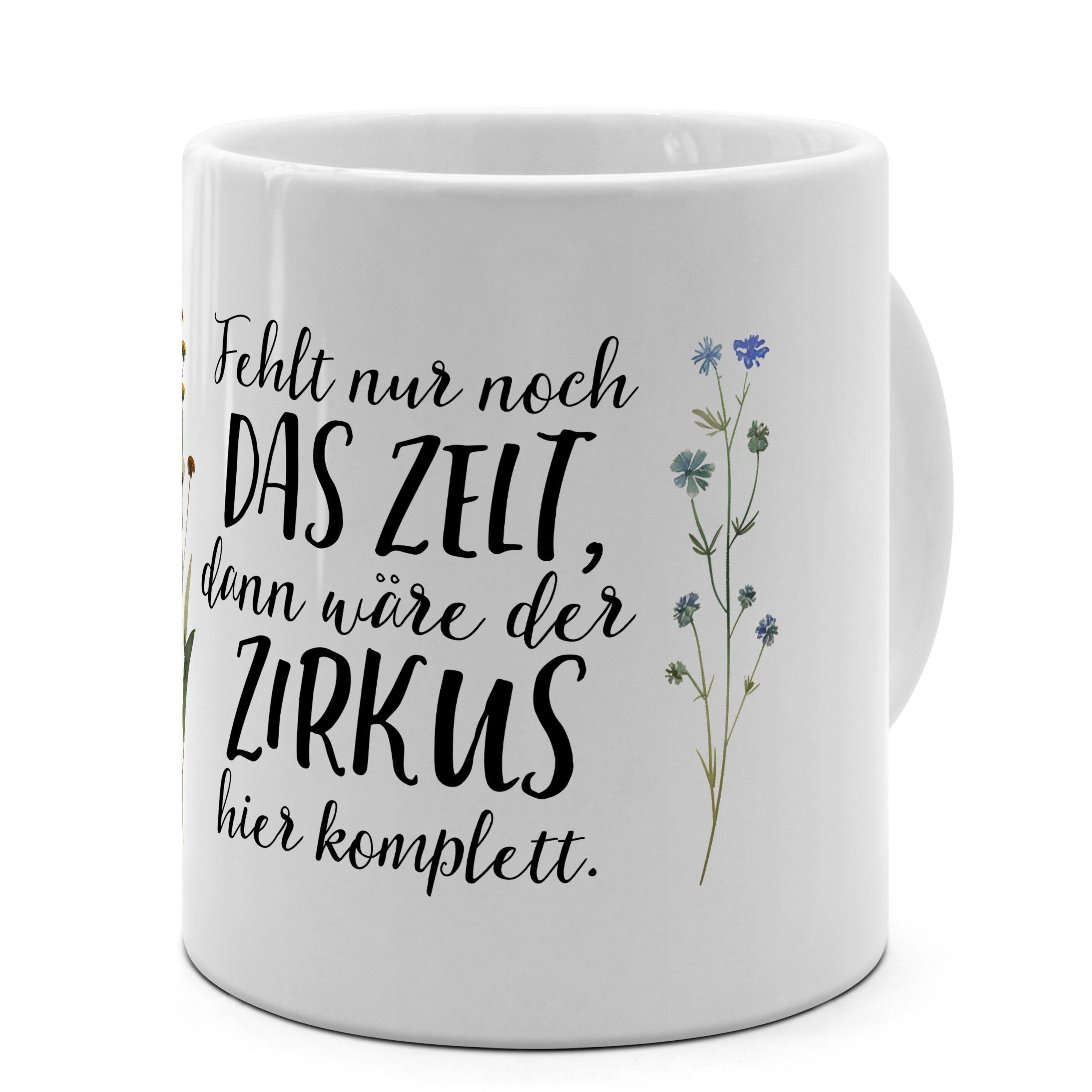 PhotoFancy Tasse mit lustigem Spruch 'Zirkuszelt' - Sprüchetasse mit Humor, Tasse Jumbo XXL