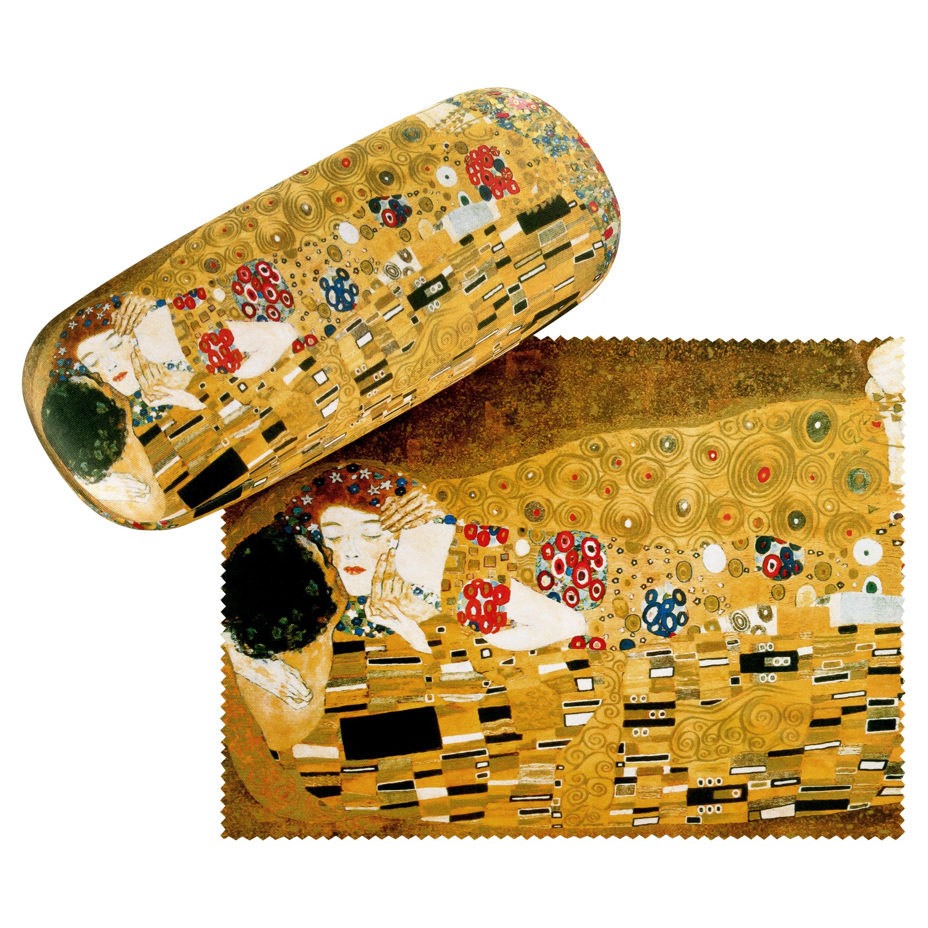 von Lilienfeld Brillenetui »Brillenetui Gustav Klimt Der Kuss Liebe Kunst  Brillenbox«, stabiles mit Mikrofaser bezogenes Hardcase