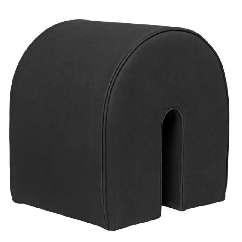 Kristina Dam Studio Hocker Hocker Curved Pouf Black