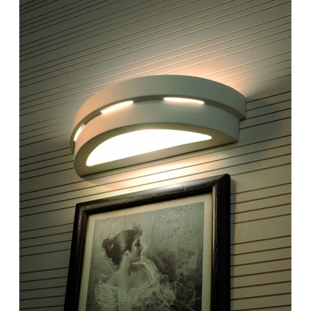 SOLLUX lighting Deckenleuchte Wandlampe Wandleuchte HELIOS, E27, Keramik 1x ca. 40x15x10 cm