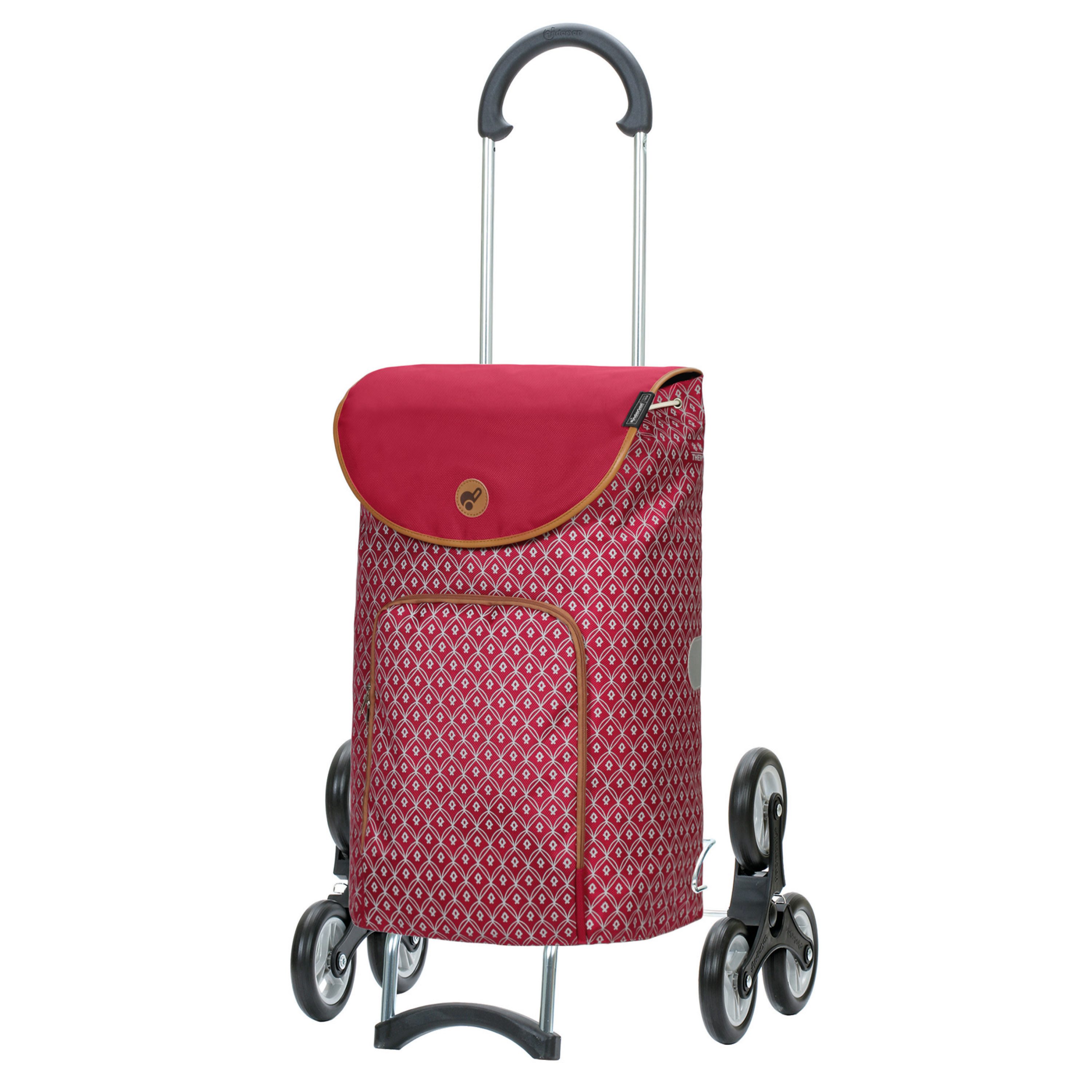 Andersen Einkaufstrolley Treppensteiger Scala Shopper Famke rot, Thermofach 16 Liter, belastbar bis 40kg, wasserabweisend