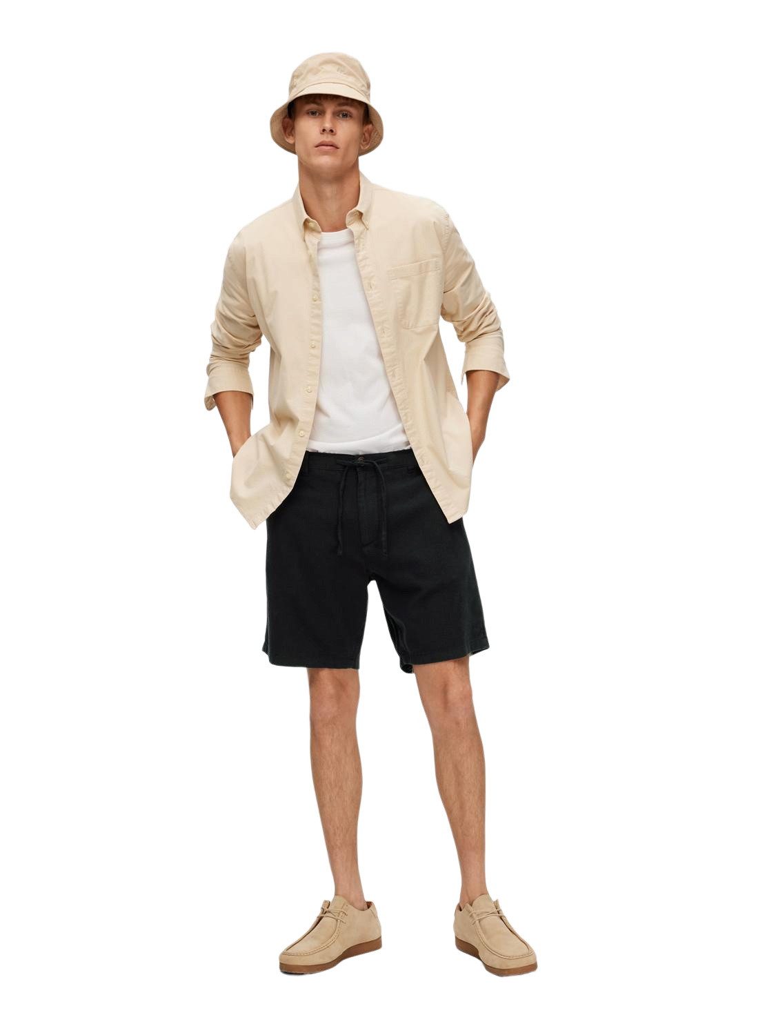 Selected Herren Chino Shorts SLHREGULAR-BRODY LINEN Regular Fit günstig online kaufen