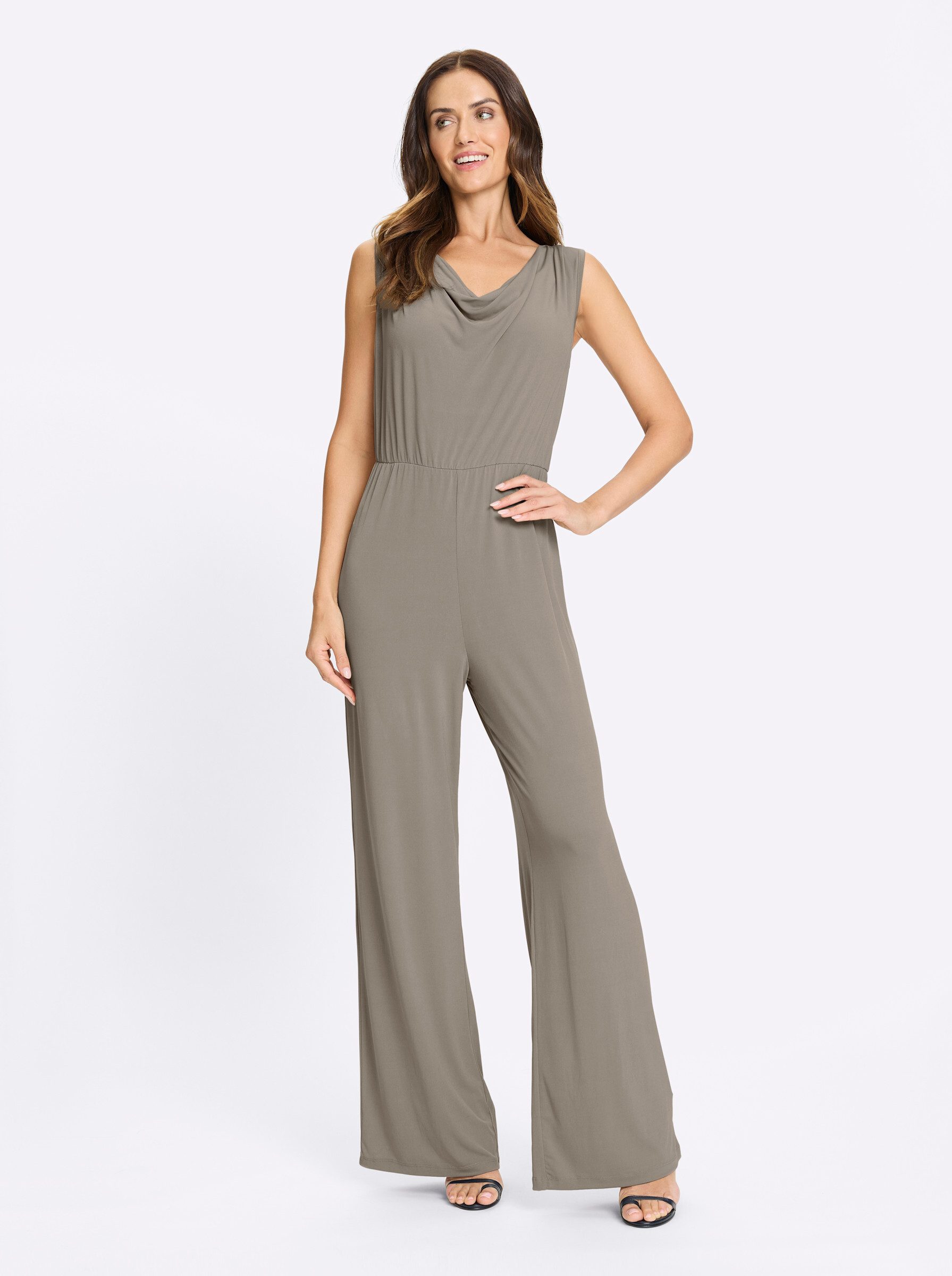 heine Jumpsuit Jersey-Overall Ärmellos Innenbeinlänge ca. 76 cm