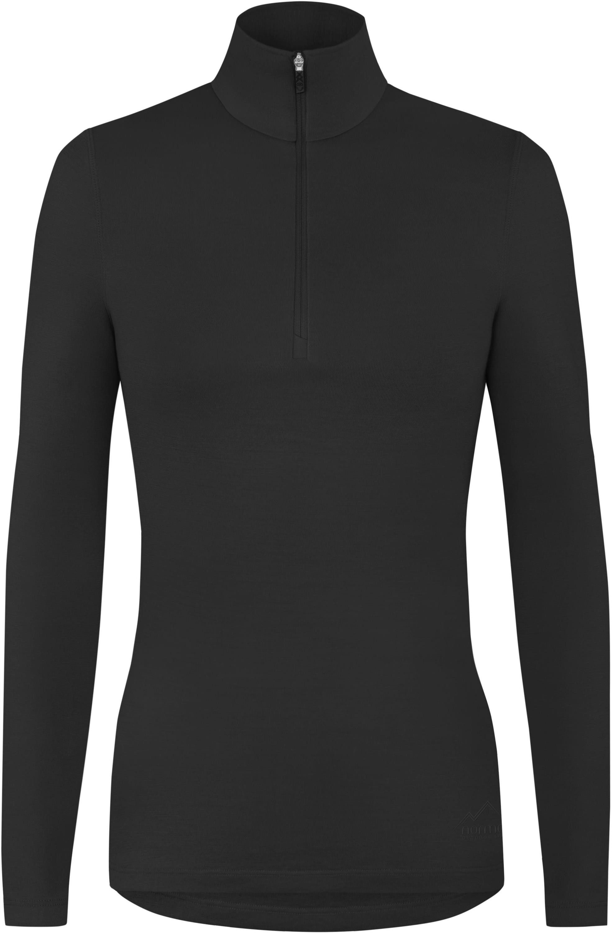 normani Langarmshirt Damen Merino Langarm mit 1/4 Zipper Launceston Merino Winter Outdoor Ski Pullover - Aus Merinowolle