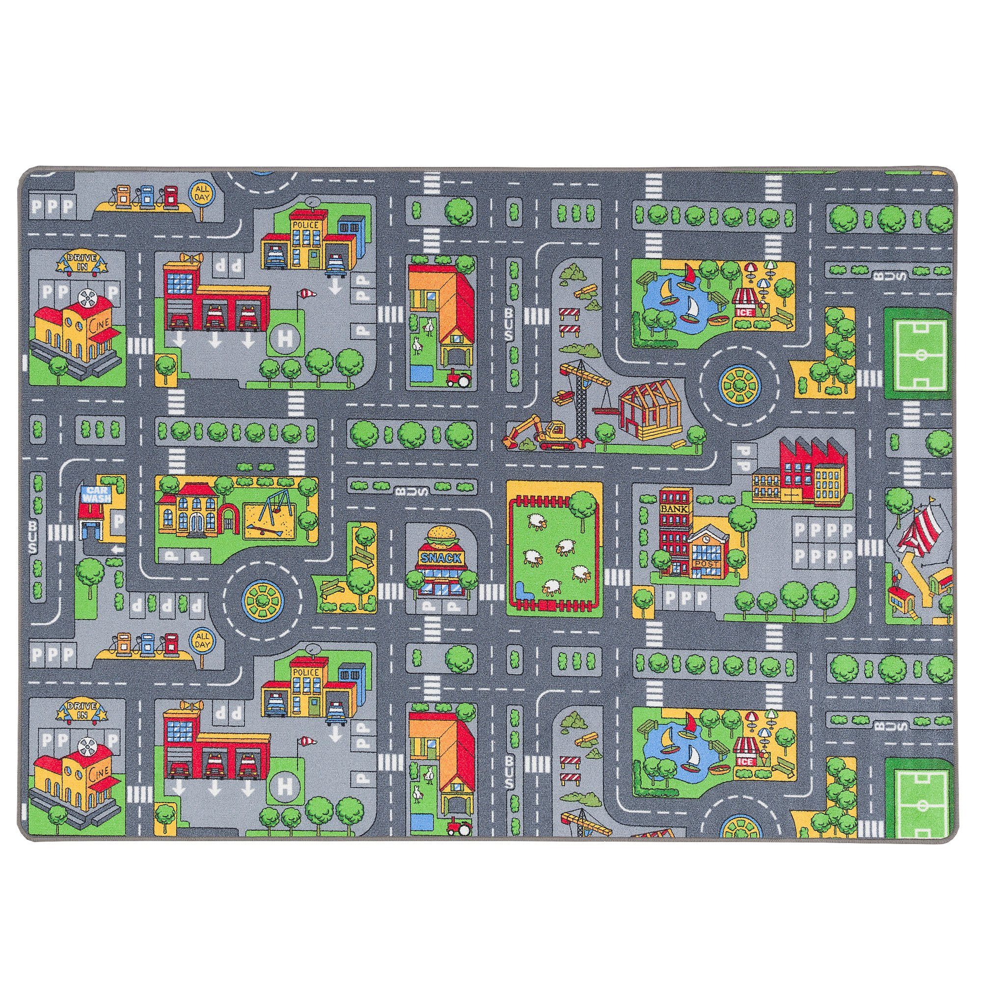 Pergamon Kinderteppich Straßenteppich Beidseitig Metropolis, Rechteckig, Hö günstig online kaufen