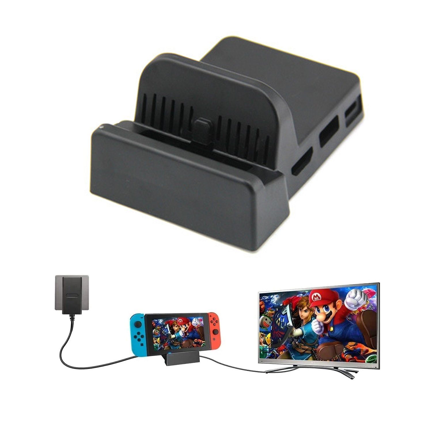 Tadow Station für Switch/ Switch OLED, tragbarer Ladeständer, TV Adapter  Switch-Controller (Dieses Produkt ist nur eine Shell-Hülle, enthält kein)