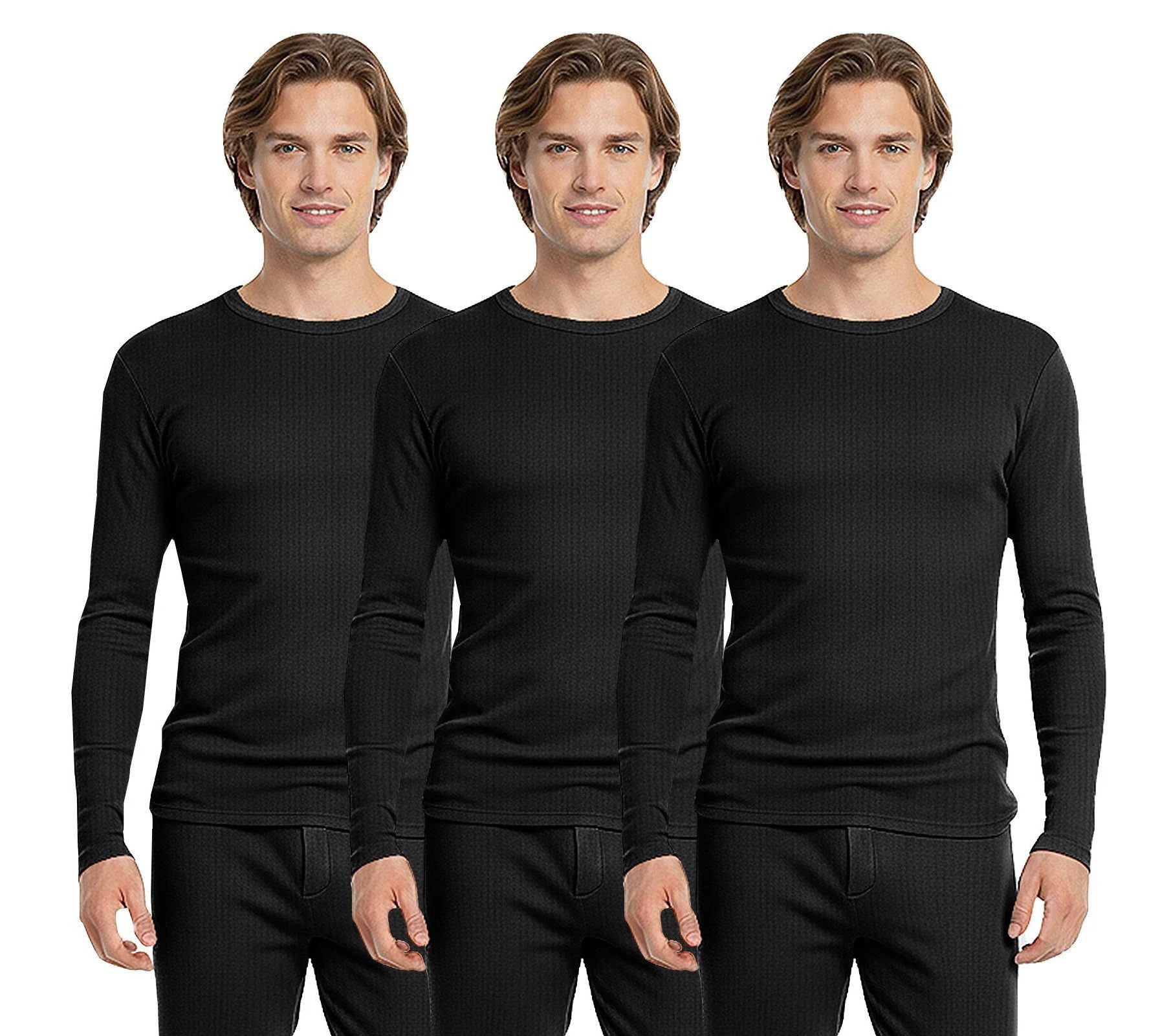 HEAT BOOSTER Thermounterhemd 3 x Herrenunterhemd Thermo Langarm Shirt HEAT günstig online kaufen
