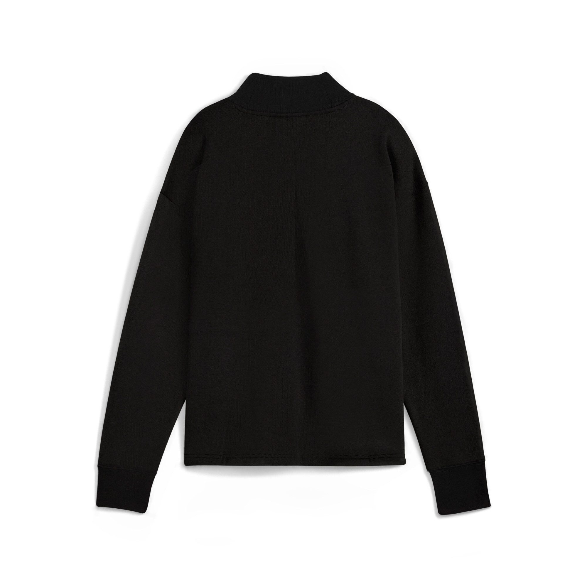 PUMA Langarmshirt HER RELAXED CREW FL mit Stehkragen, sportlicher Stil