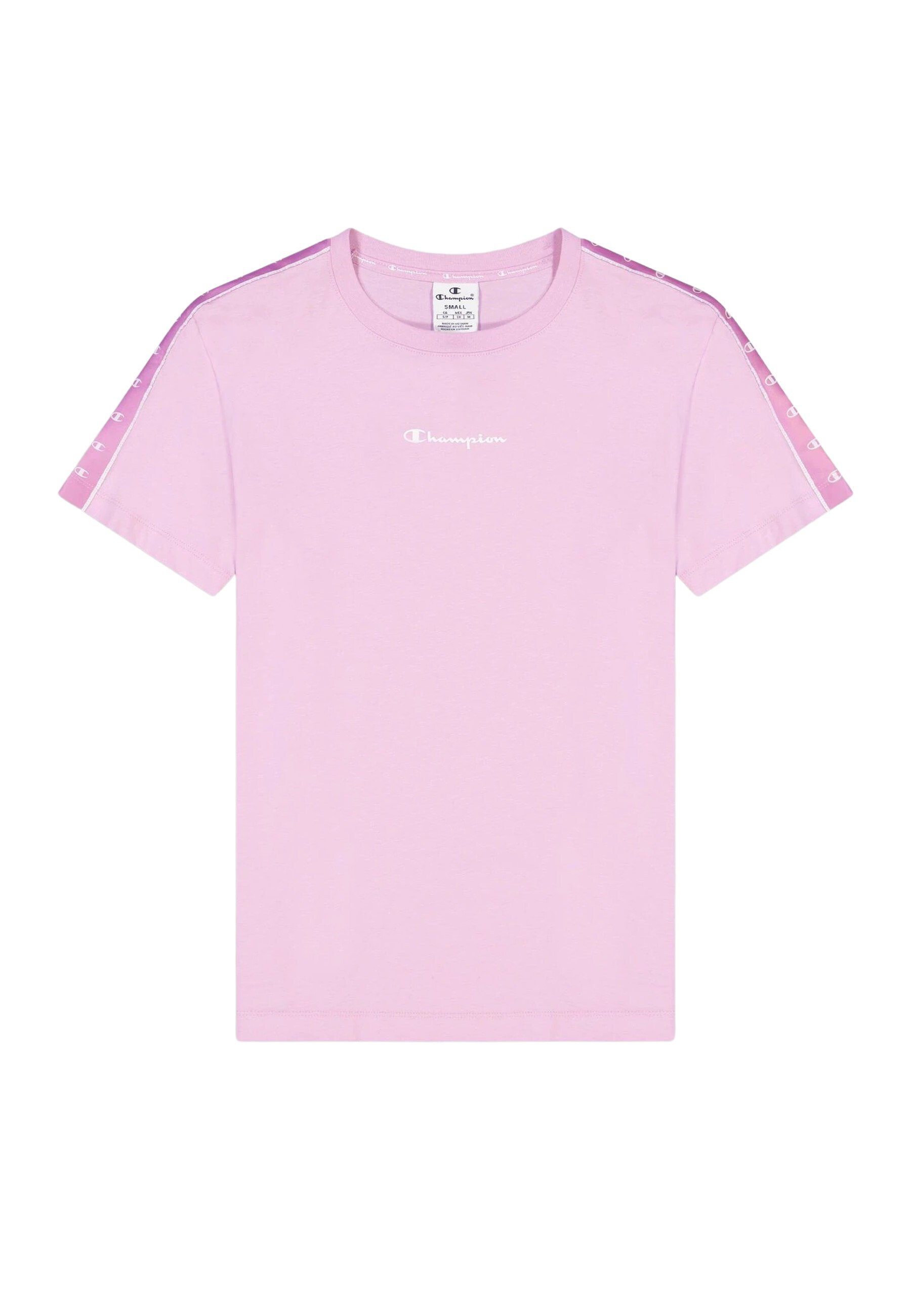 Champion T-Shirt Baumwolle pink mit Rundhals-T-Shirt aus Shirt