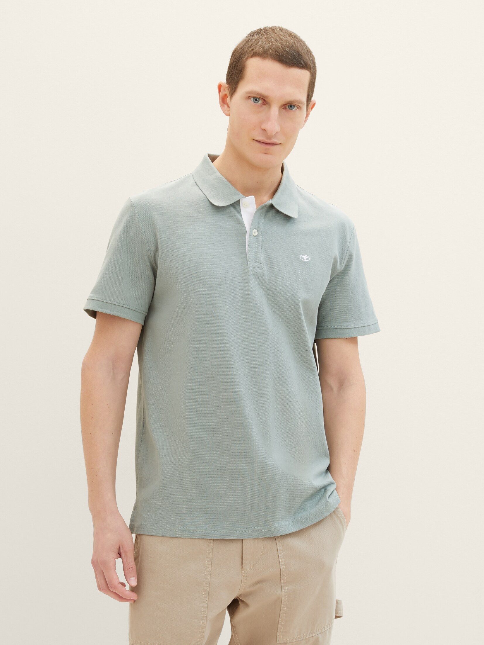 TOM TAILOR Poloshirt Poloshirts Piqué Poloshirt mit Logo-Stickerei günstig online kaufen