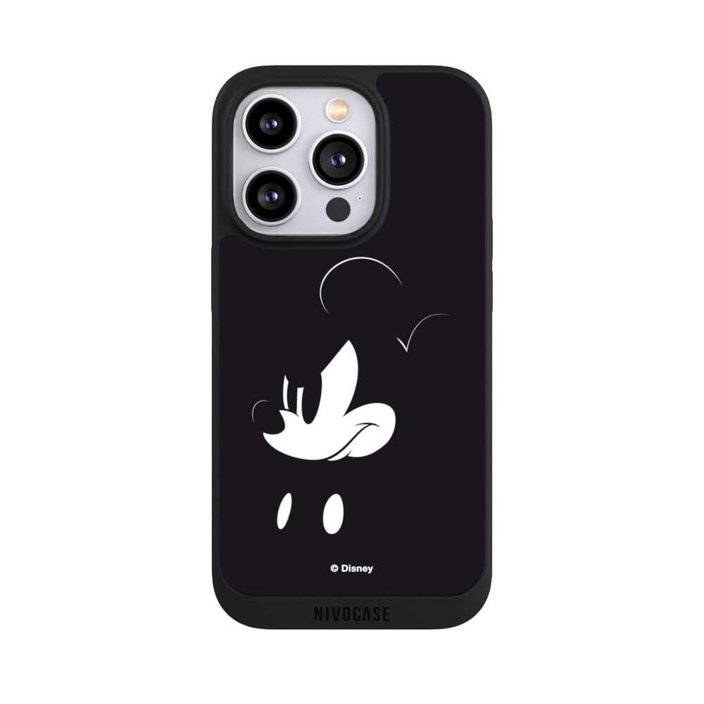 NIVOCASE Handyhülle Mickey Mouse Offizielles Lizenzprodukt Disney Mickey Mouse - Mad, Apple iPhone 14 Pro Handyhülle Hülle NIVOpure Case Schwarz