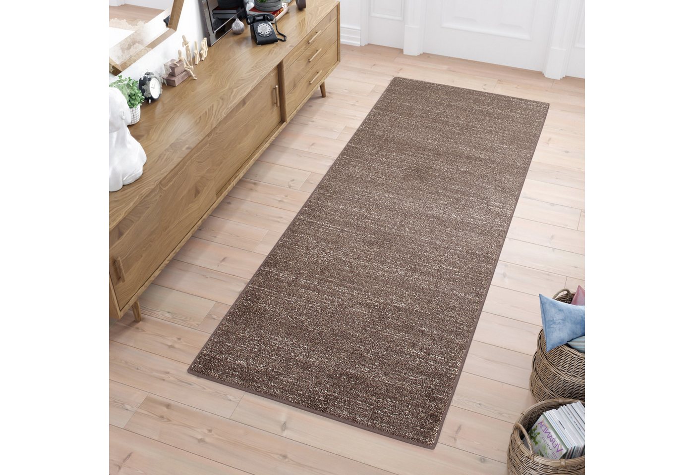 Tapiso Läufer SARI, rechteckig, Höhe: 10 mm, Kurzflor Flurläufer, pflegeleicht, Wohnzimmer Schlafzimmer Flur Küche
