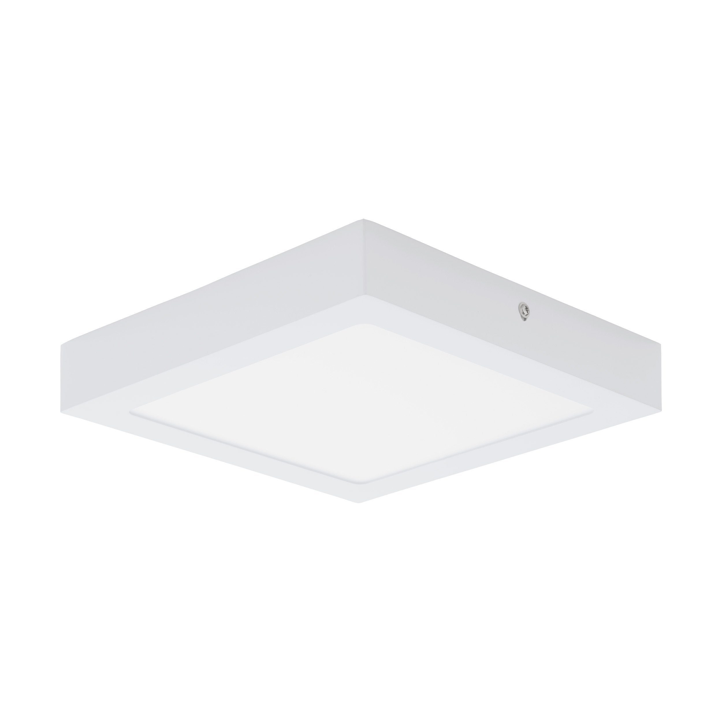 EGLO Aufbauleuchte Fueva 1, Leuchtmittel inklusive, Deckenlampe weiß, 22.5 cm, warmweiß, Deckenleuchte, Lampe
