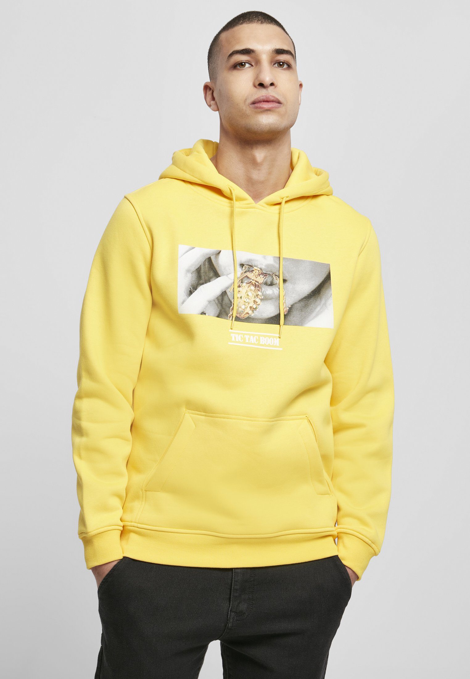 MisterTee Sweater Herren Boom Hoody (1-tlg) taxi yellow