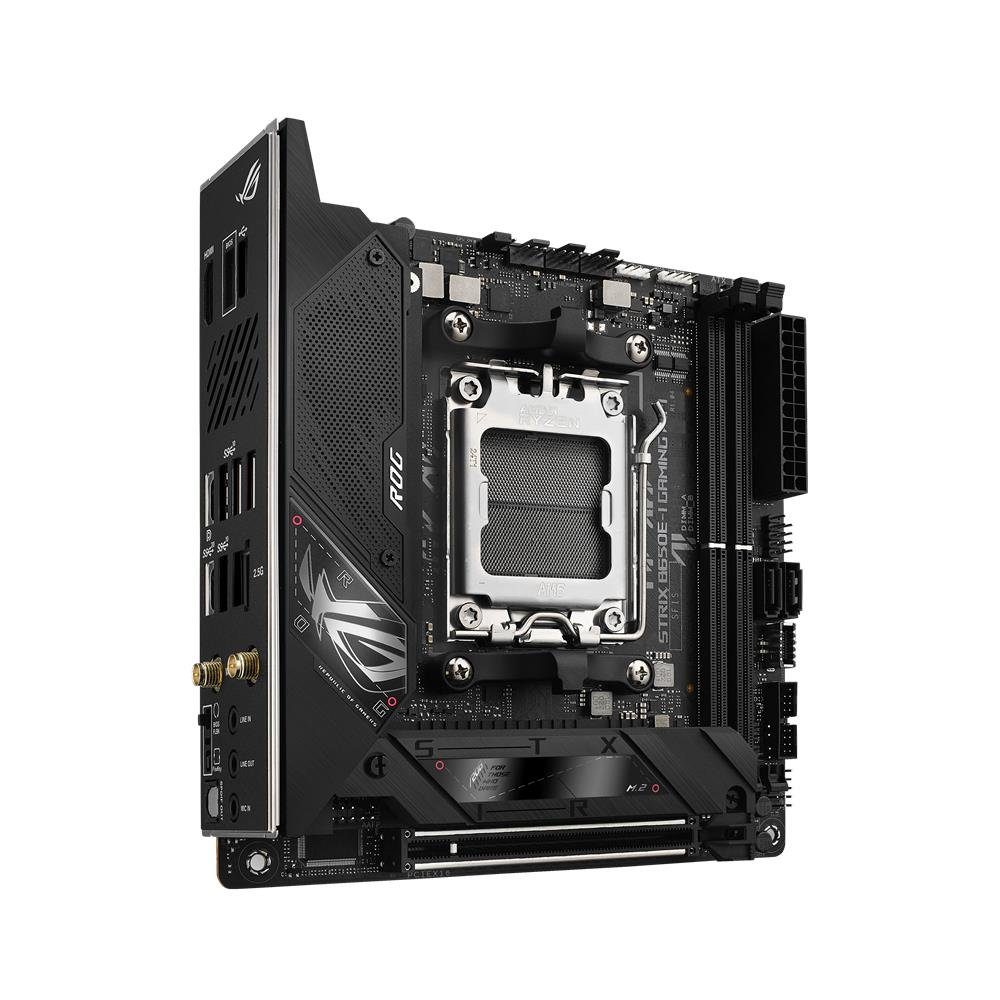 Asus ROG STRIX B650E-I Mainboard Aura Sync RGB-Beleuchtung, (GAMING WIFI Mainboard Sockel, 1-St., RAM 64 GB), HDMI, AMD, Ryzen 7000, Mini-ITX, DDR5 Speicher, US – Bild 2 von 5