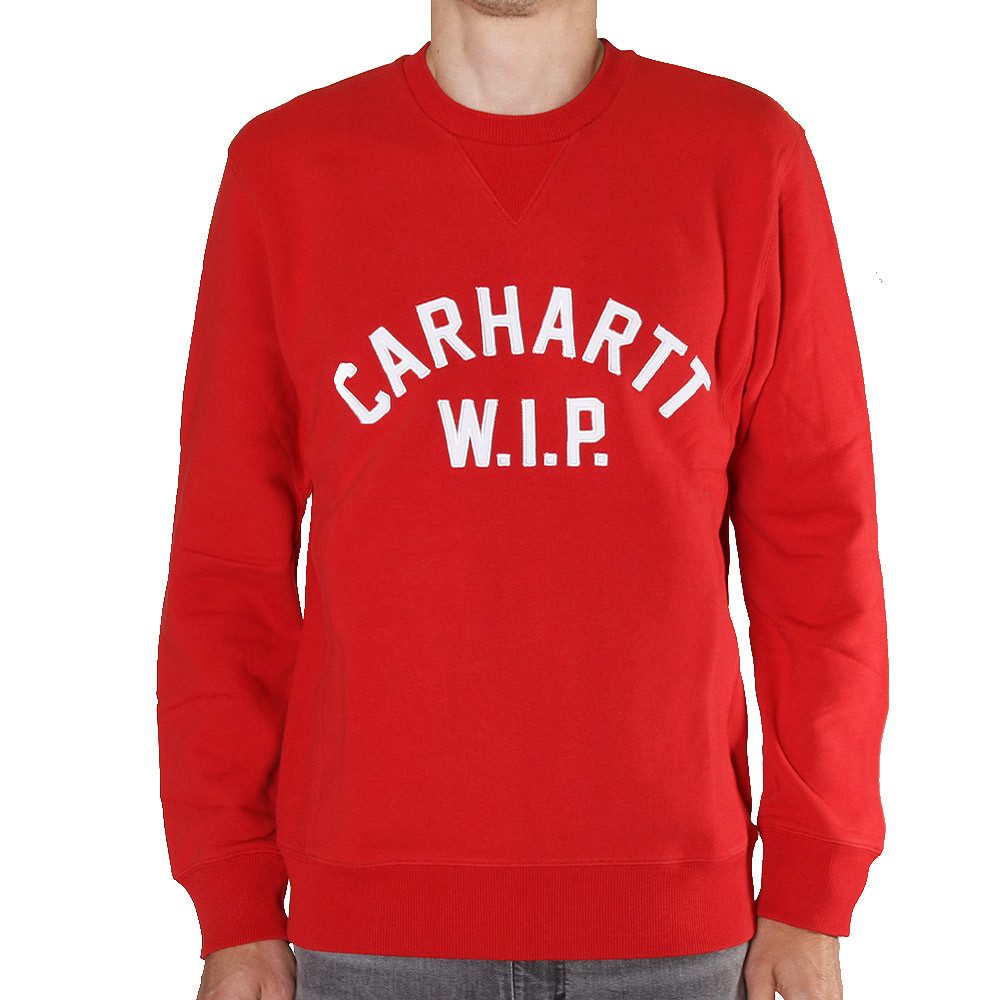 Carhartt WIP Kapuzenpullover Carhartt WIP USS Script Sweat Rosehip White Washed