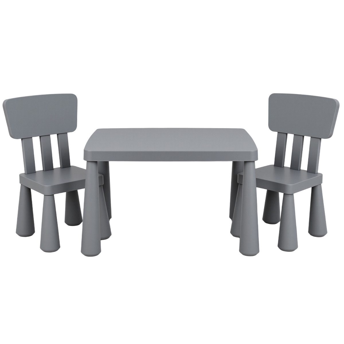 COSTWAY Kindersitzgruppe 3 TLG. Kindermöbel, (Kindertisch mit 2 Stühlen)