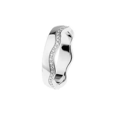 Ernstes Design Fingerring Evia Ring Edelstahl / Zirkonia R578